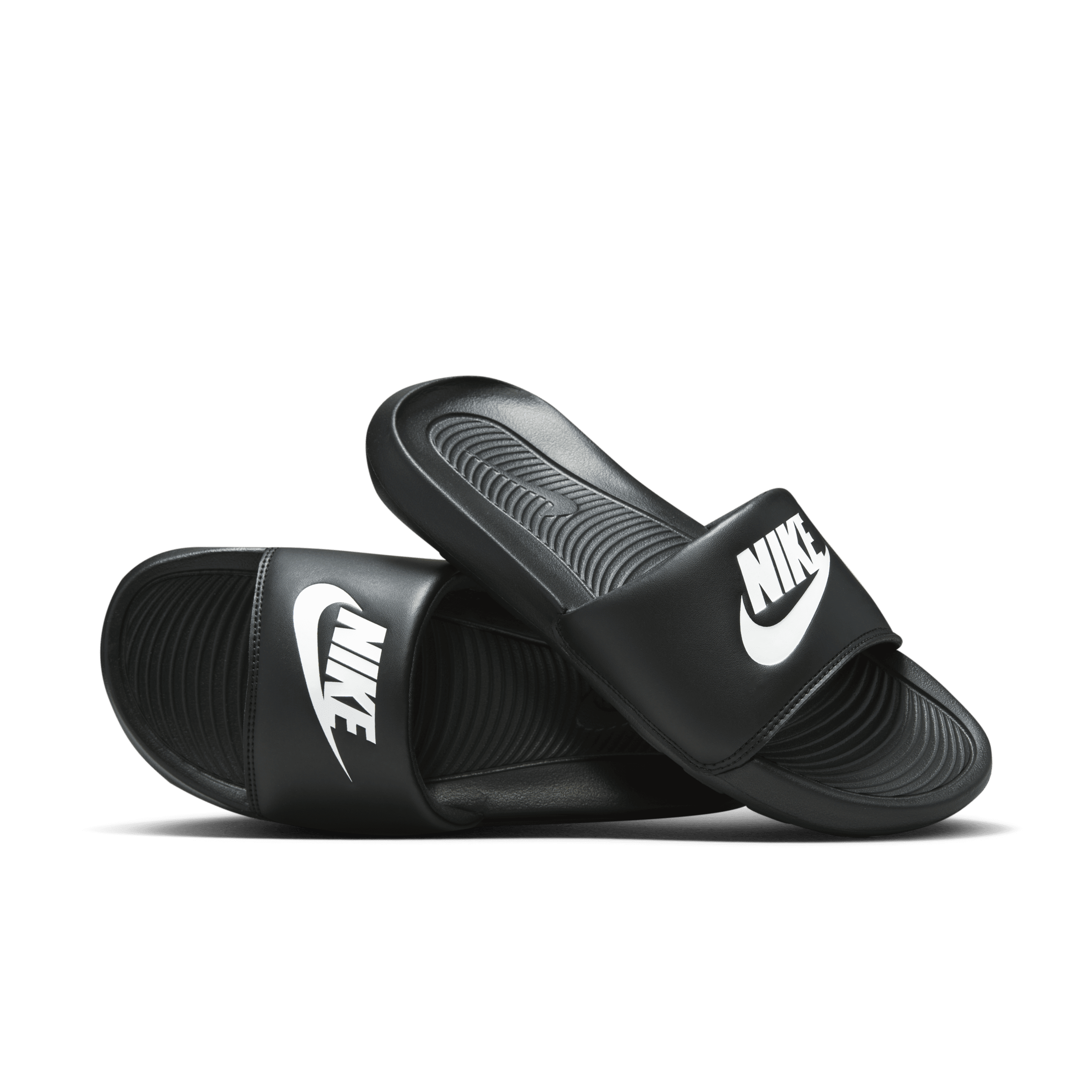 Gray nike deals slides womens