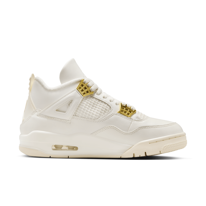 Shop Air Jordan 4 Retro White Gold Women s Shoes Nike UAE
