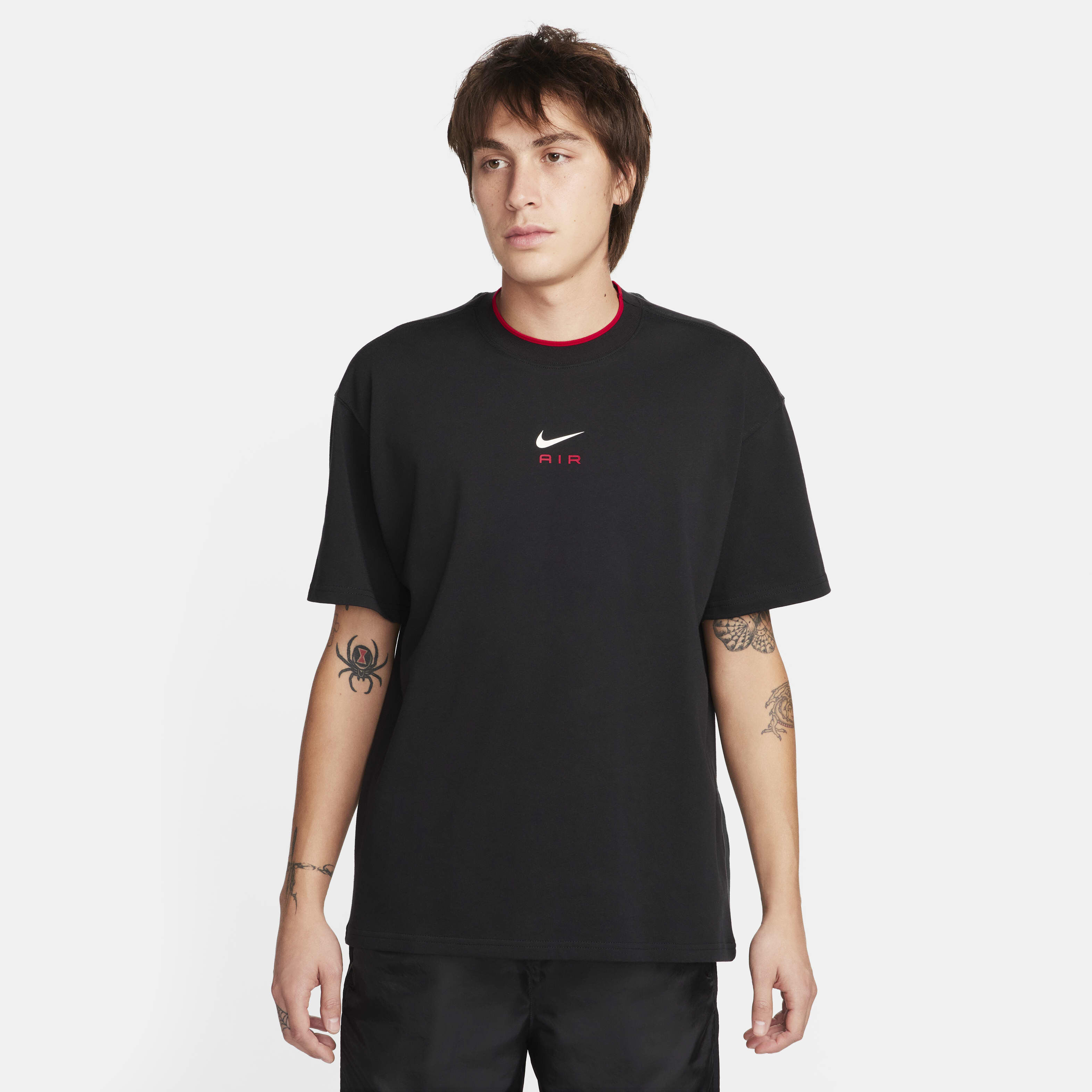 nike air black and red t shirt