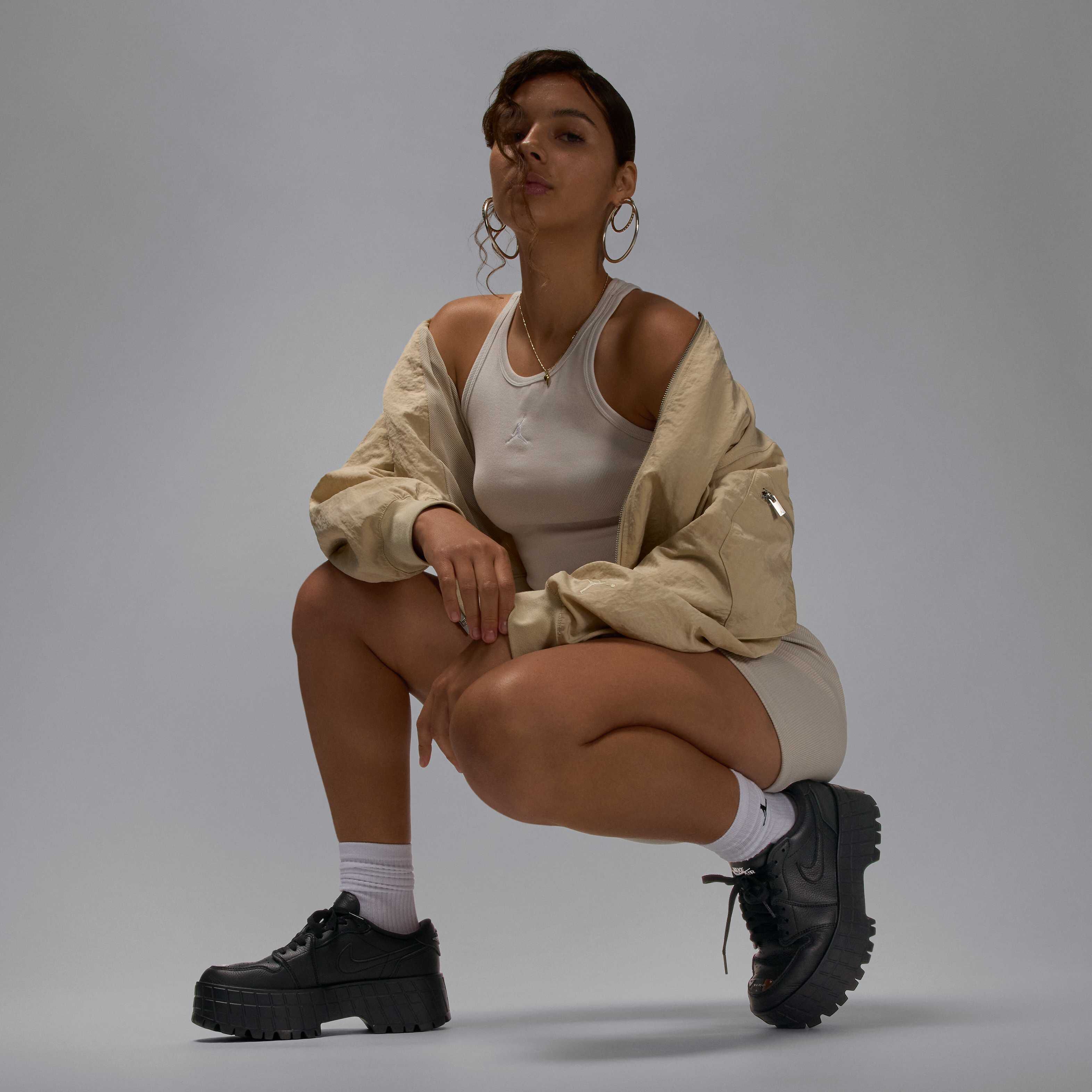 Buy Air Jordan 1 Brooklyn Low Women's Shoes - Black/White/Metallic