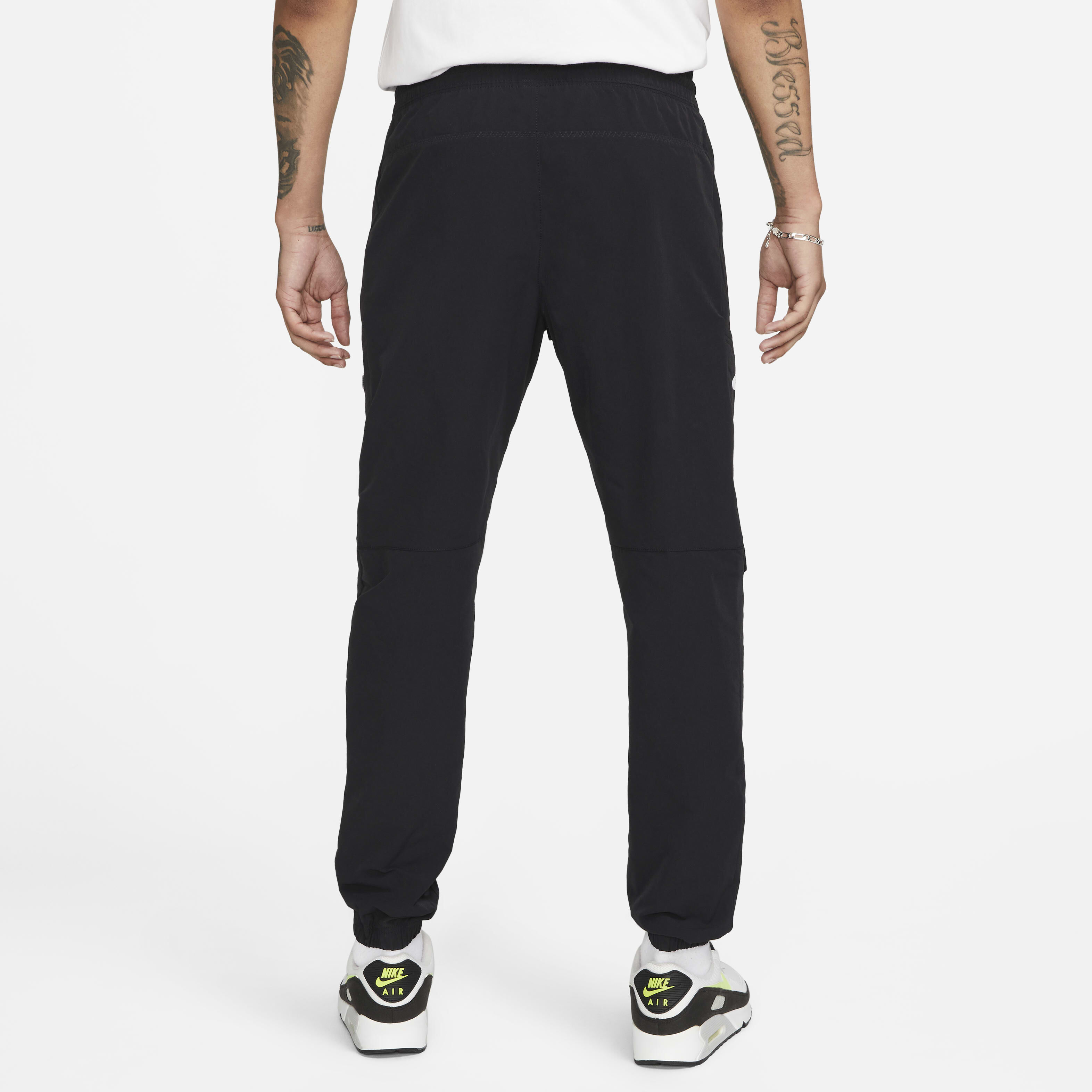 Buy Nike Sportswear Air Max Men s Woven Cargo Trousers Black Black White Nike UAE Official