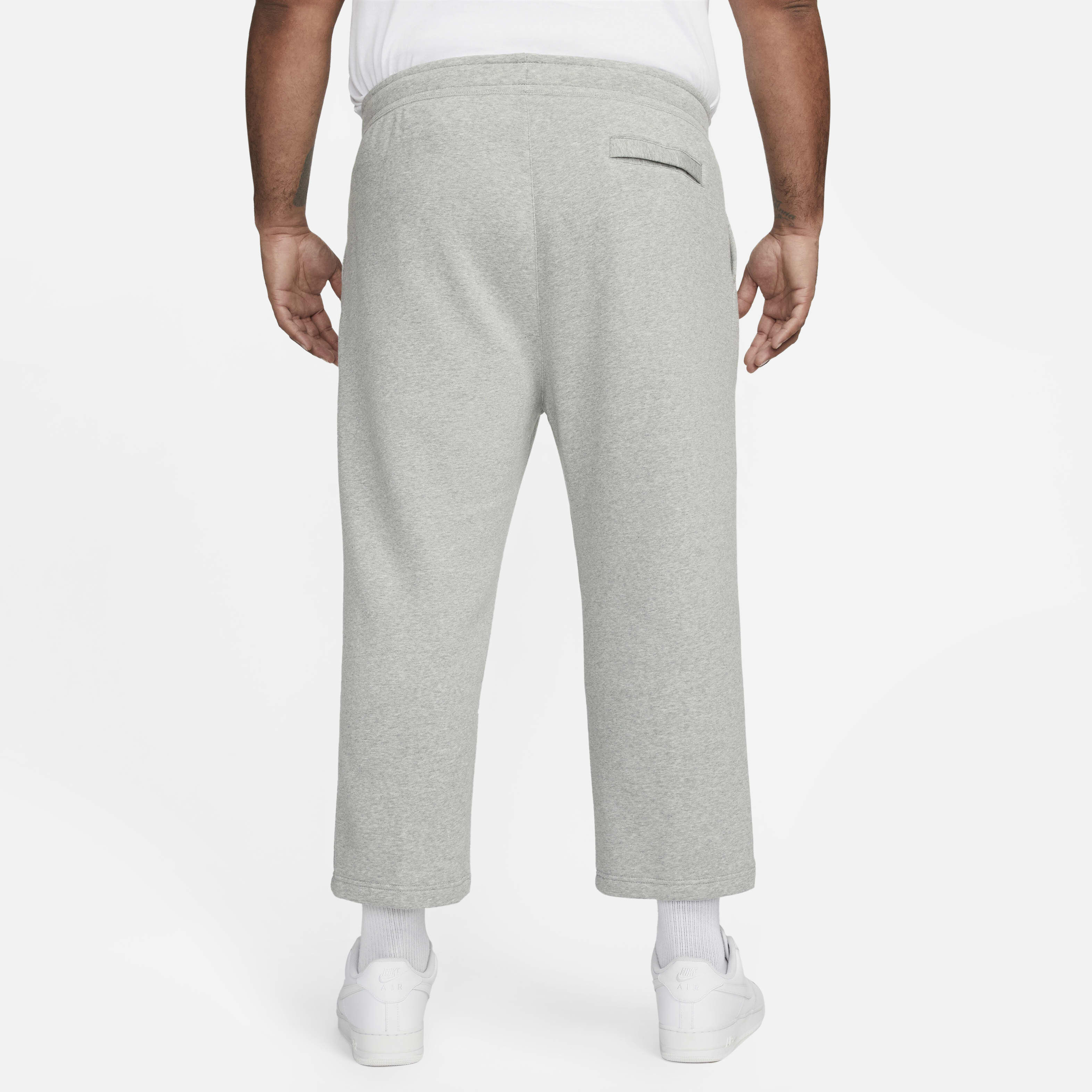 Buy Nike Club Fleece Men s Cropped Trousers Dark Grey Heather White Nike UAE Official