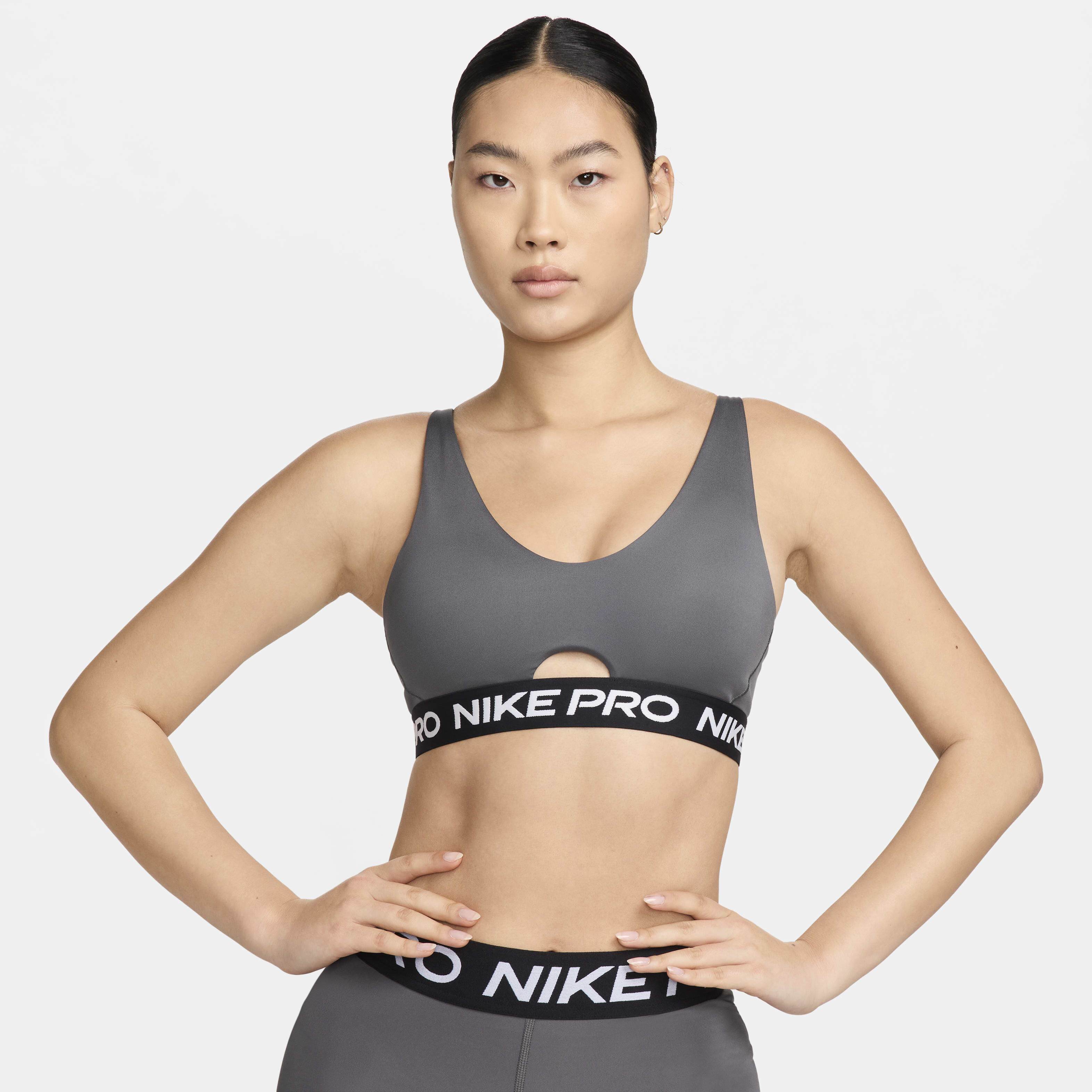 Buy Nike Pro Indy Plunge Women s Medium Support Padded Sports Bra Nike UAE Official