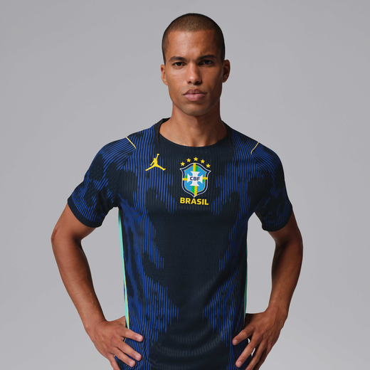 National Football Kits 2026-JRDN, Brazil 2026 Match Away, Men's Jordan Aero-FIT Football Authentic Shirt