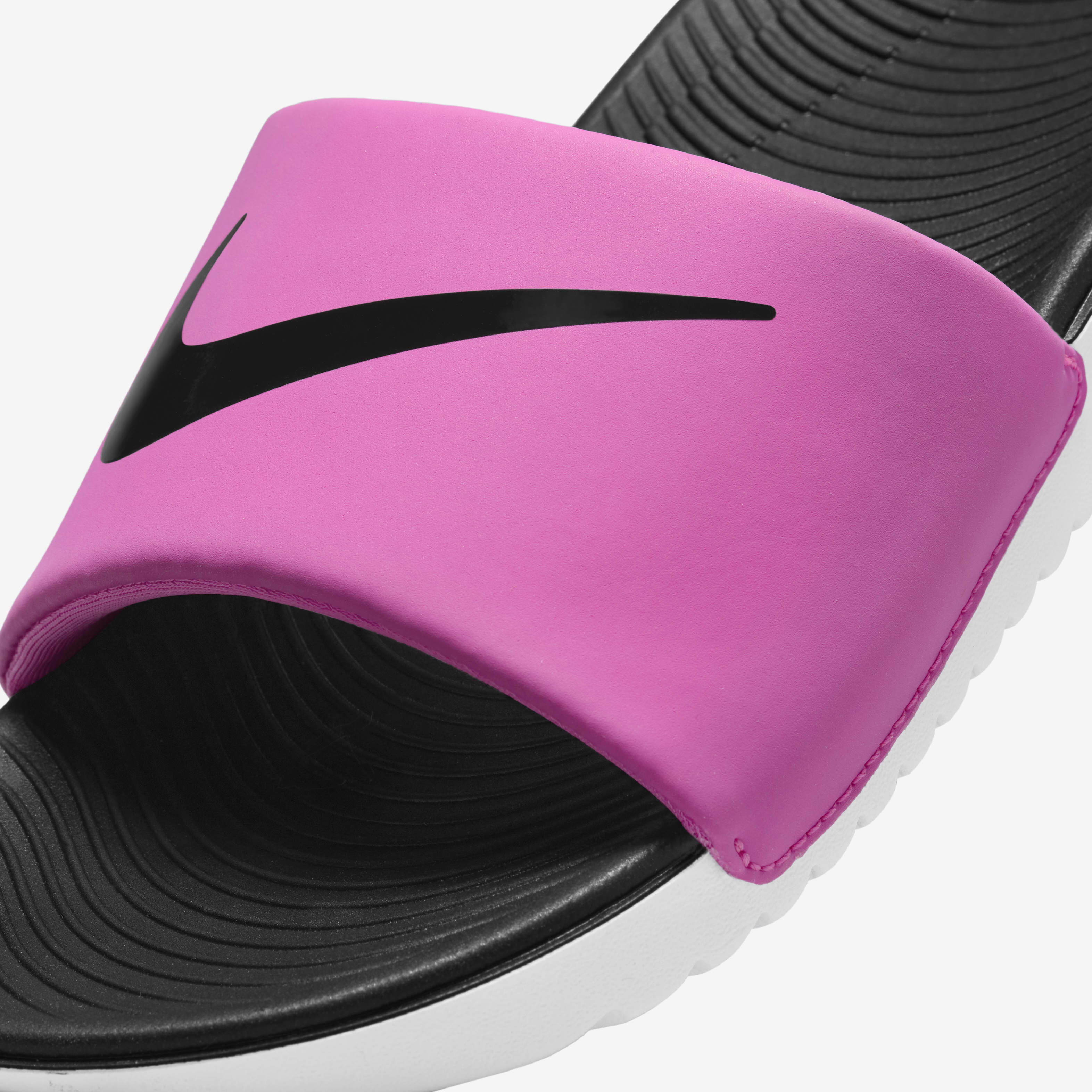 Pink nike slides kids sales