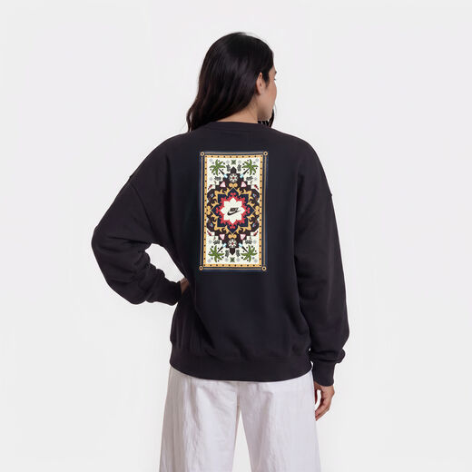 Women's Sweatshirts-Nike, Nike Club - Carpet, French Terry Crew