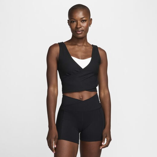 T-Shirts & Tops-Nike, Nike One Fitted Rib, Women's Dri-FIT Cropped Tank Top
