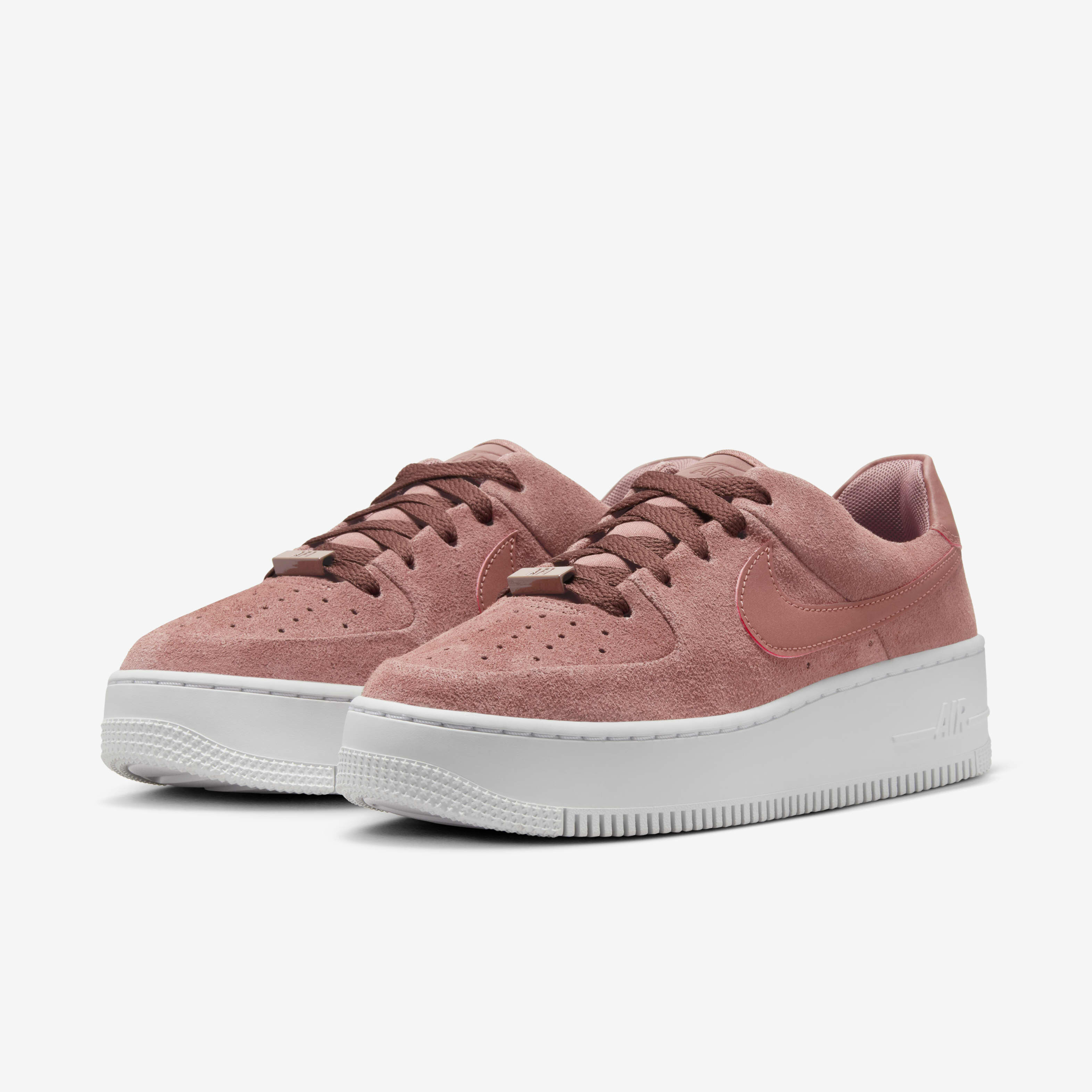 Suede nike air force 1 pink hot sale