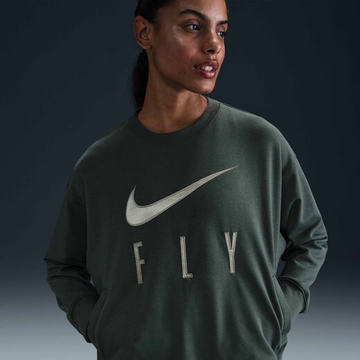 Basketball Hoodies & Sweatshirts-Nike, Nike Swoosh Fly, Women's Dri-FIT French Terry Crew-Neck Basketball Sweatshirt