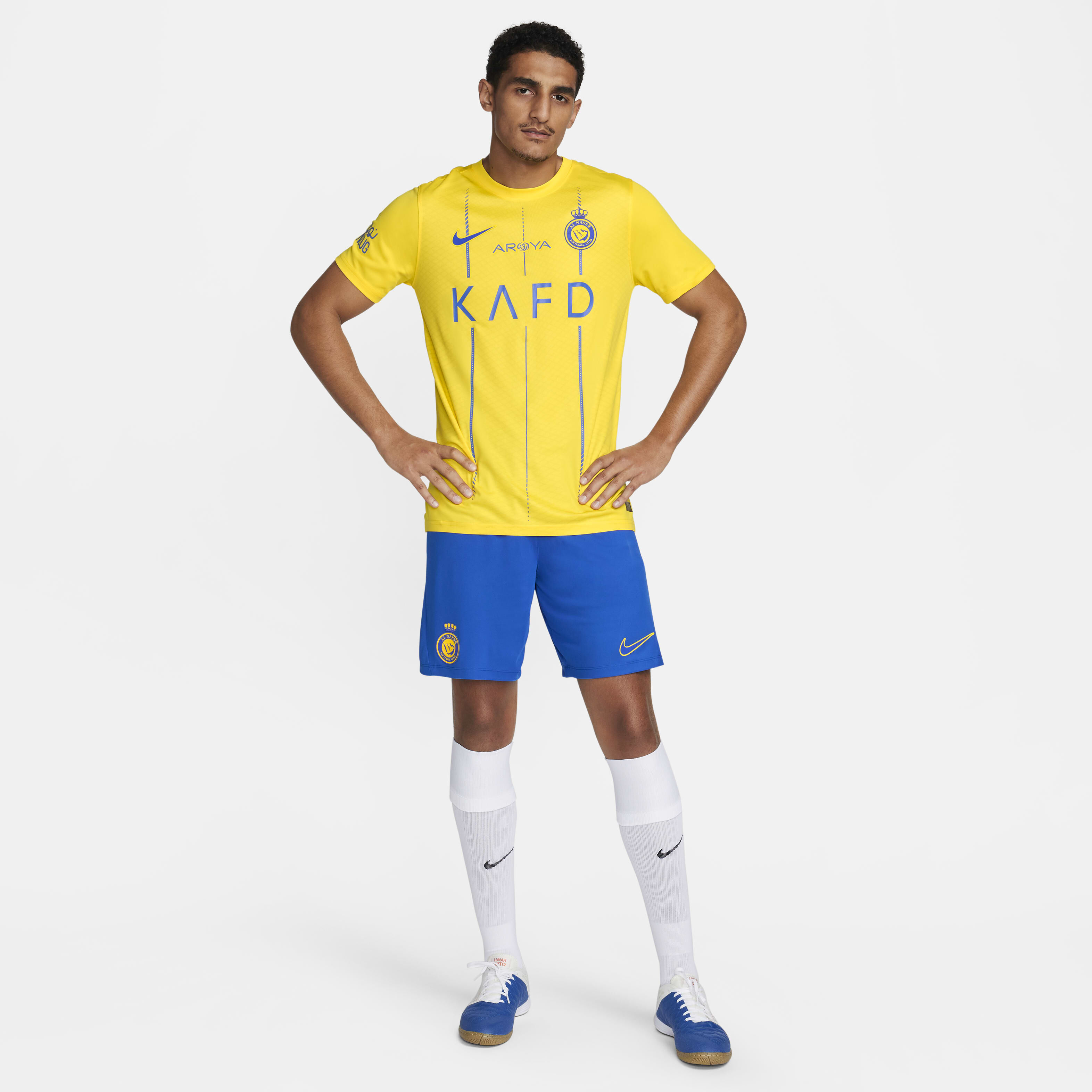 Buy Al Nassr FC 2023 24 Stadium Home Men s Nike Dri FIT Soccer Jersey Multi Colour Nike UAE Official