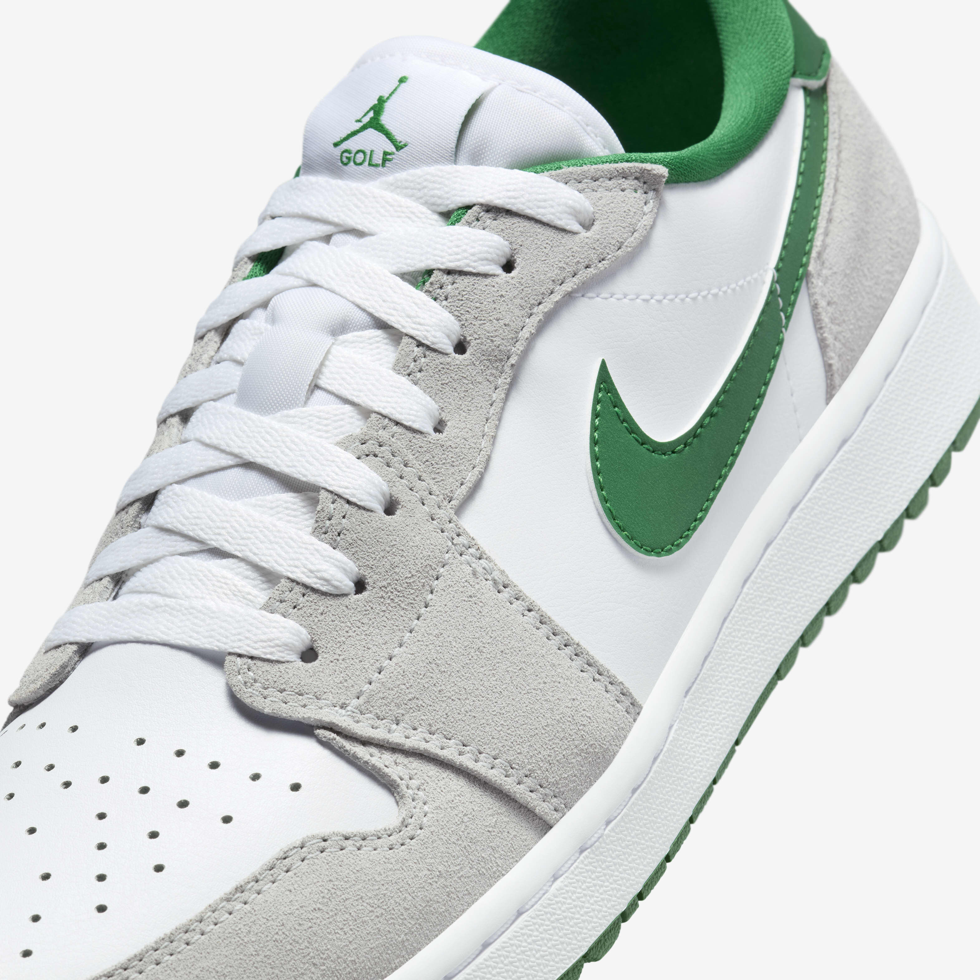 Buy Air Jordan 1 Low G Golf Shoes - White/Light Smoke Grey/Pine 