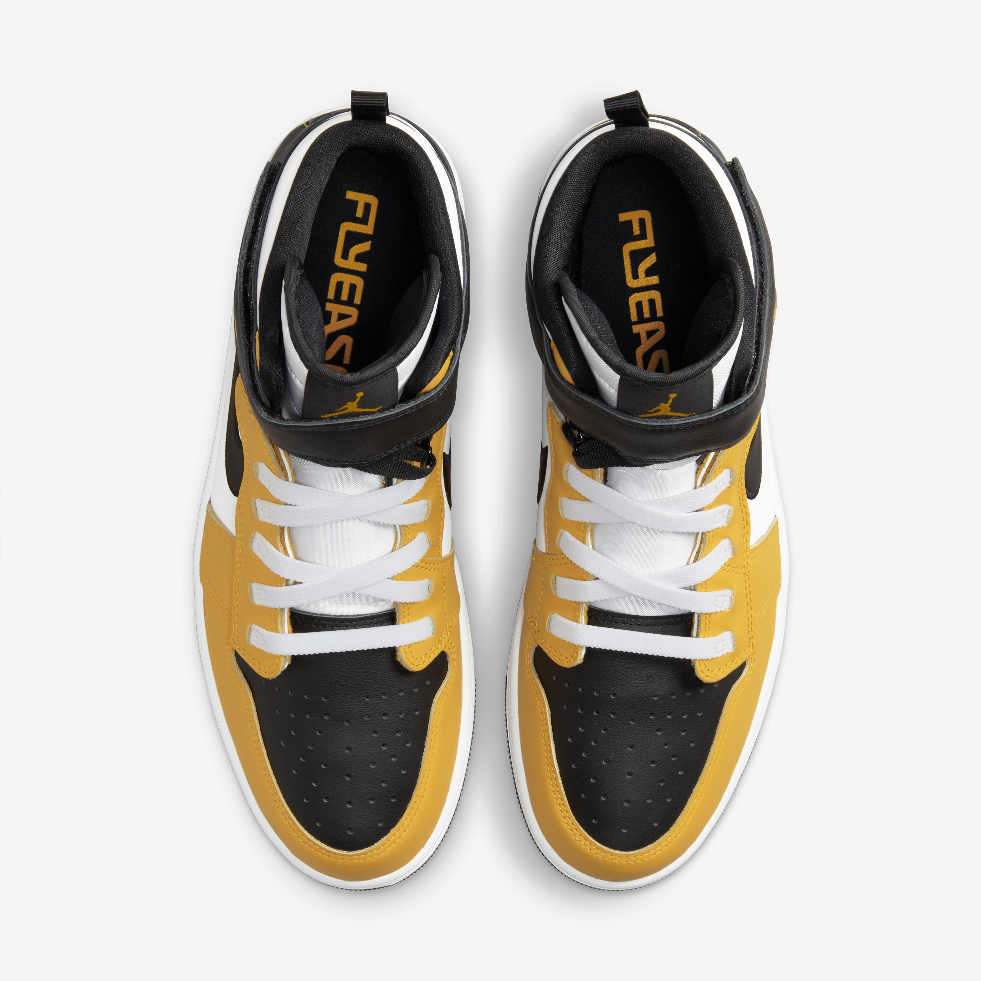 Buy Air Jordan 1 Hi FlyEase Men's Shoes - White/Yellow Ochre