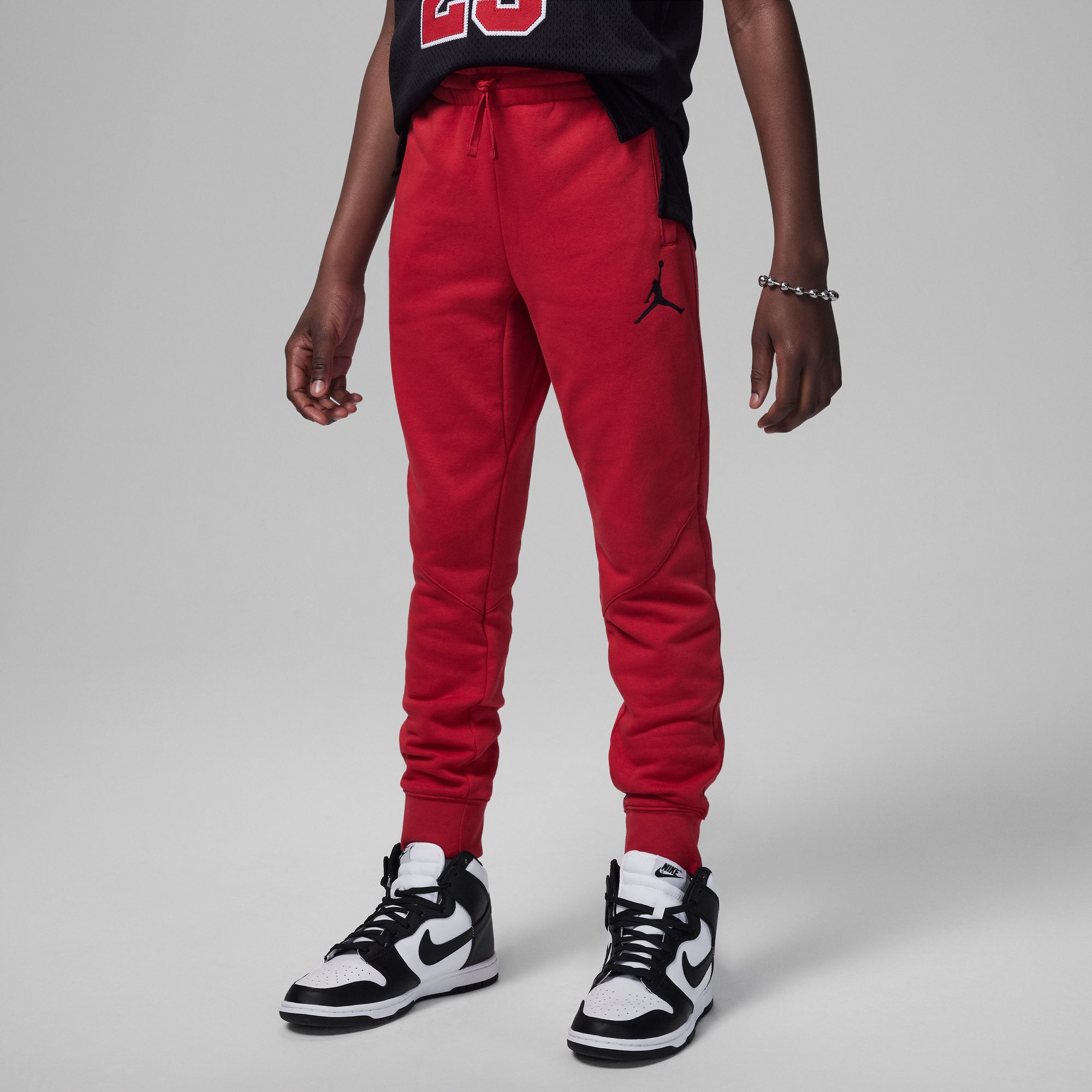 Jordan jumpman air hot sale fleece pants red