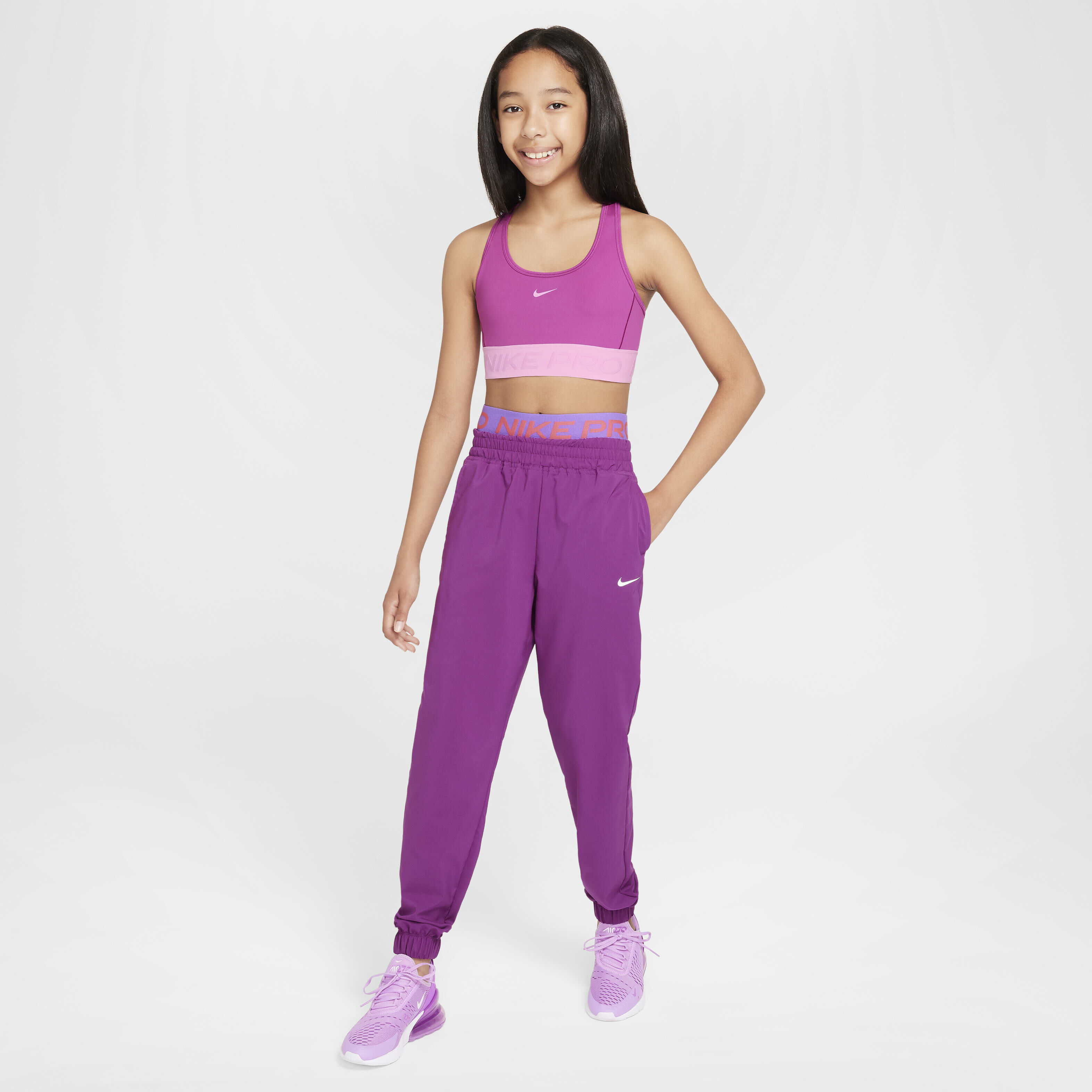 Neon pink sports bra nike 2025