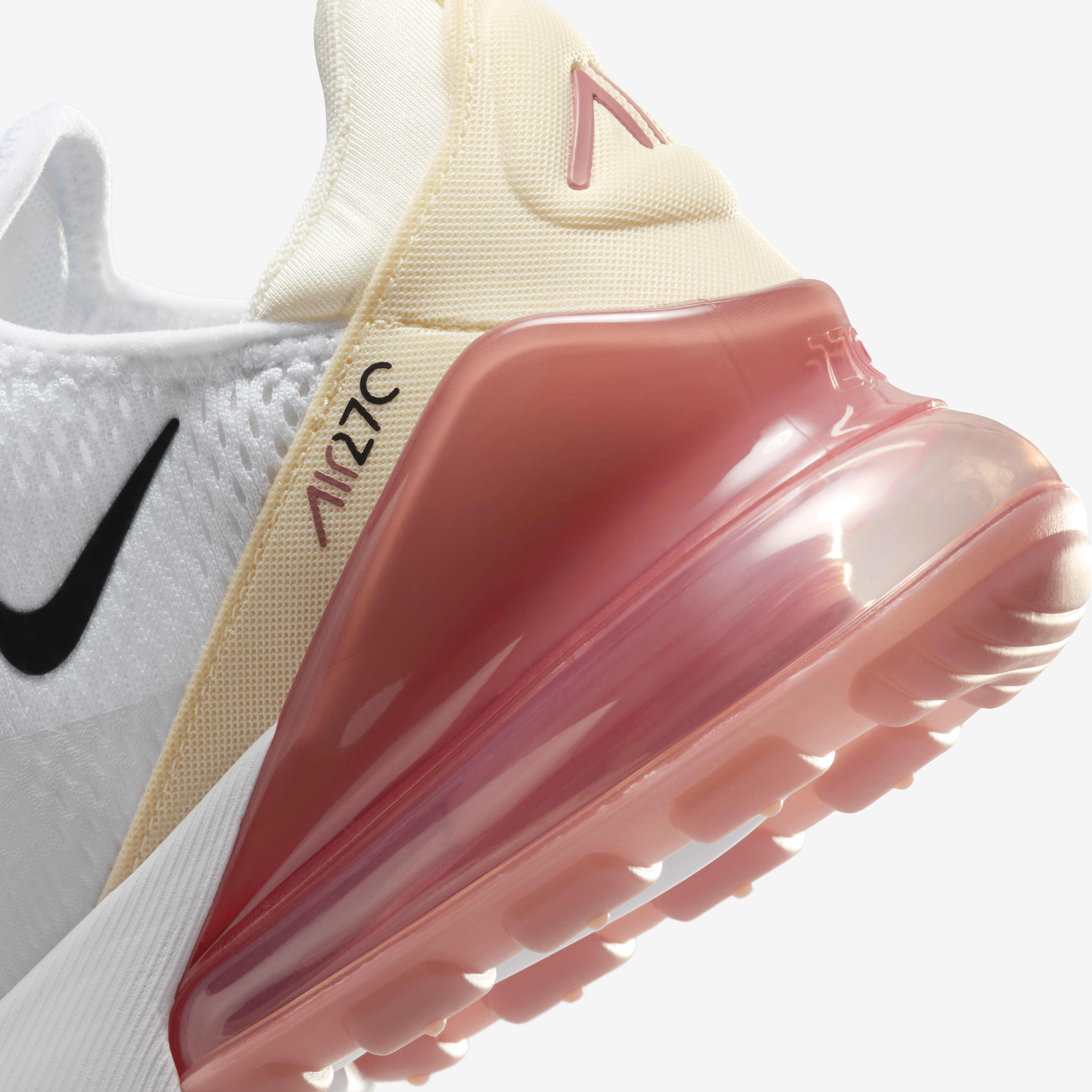 Women's air max 270 shoes cream black pink top