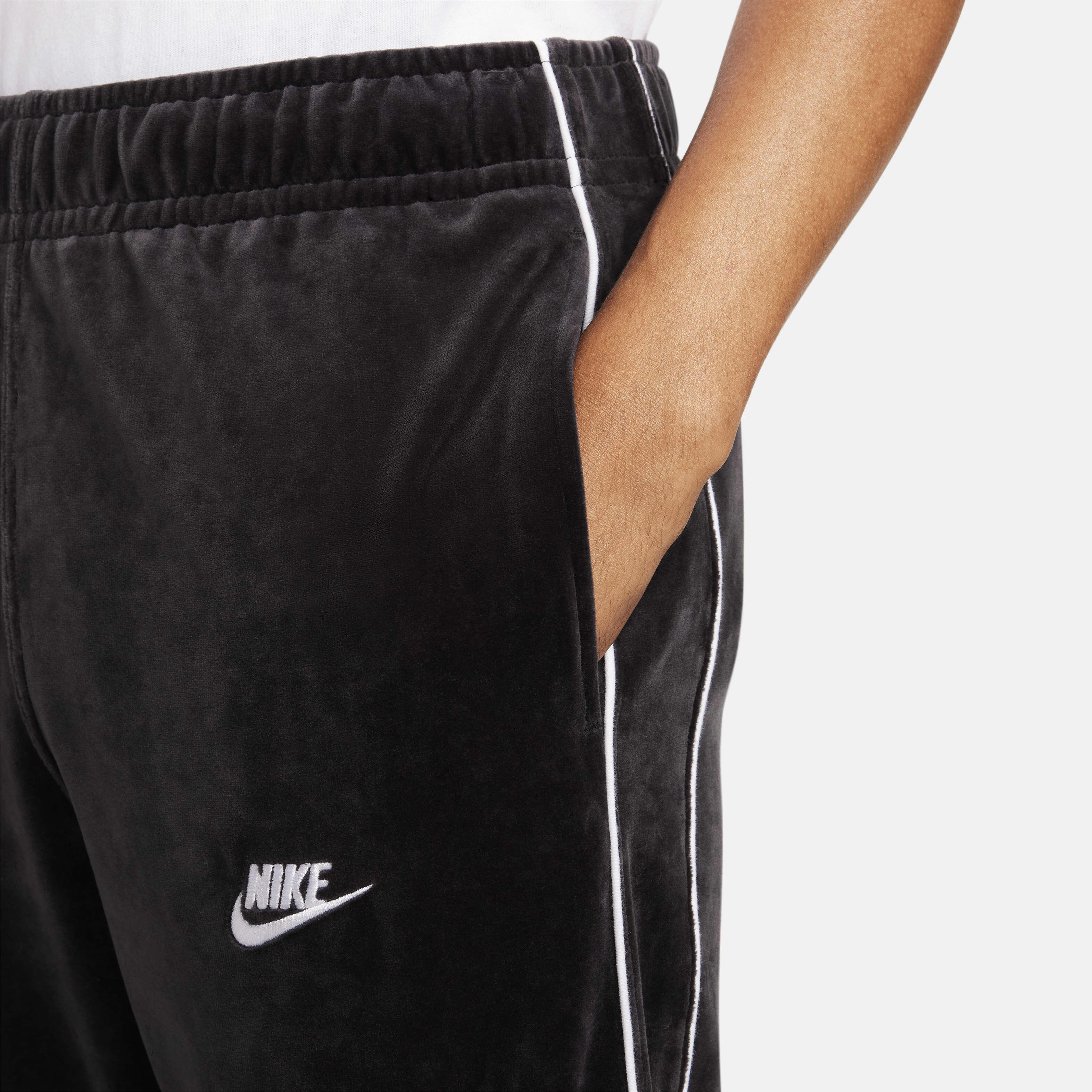 Nike velour track pants discount