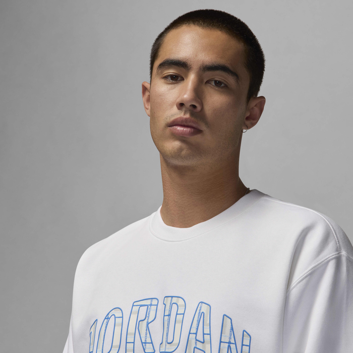 Buy Jordan Essentials Men's Fleece CrewNeck Sweatshirt White/Legend