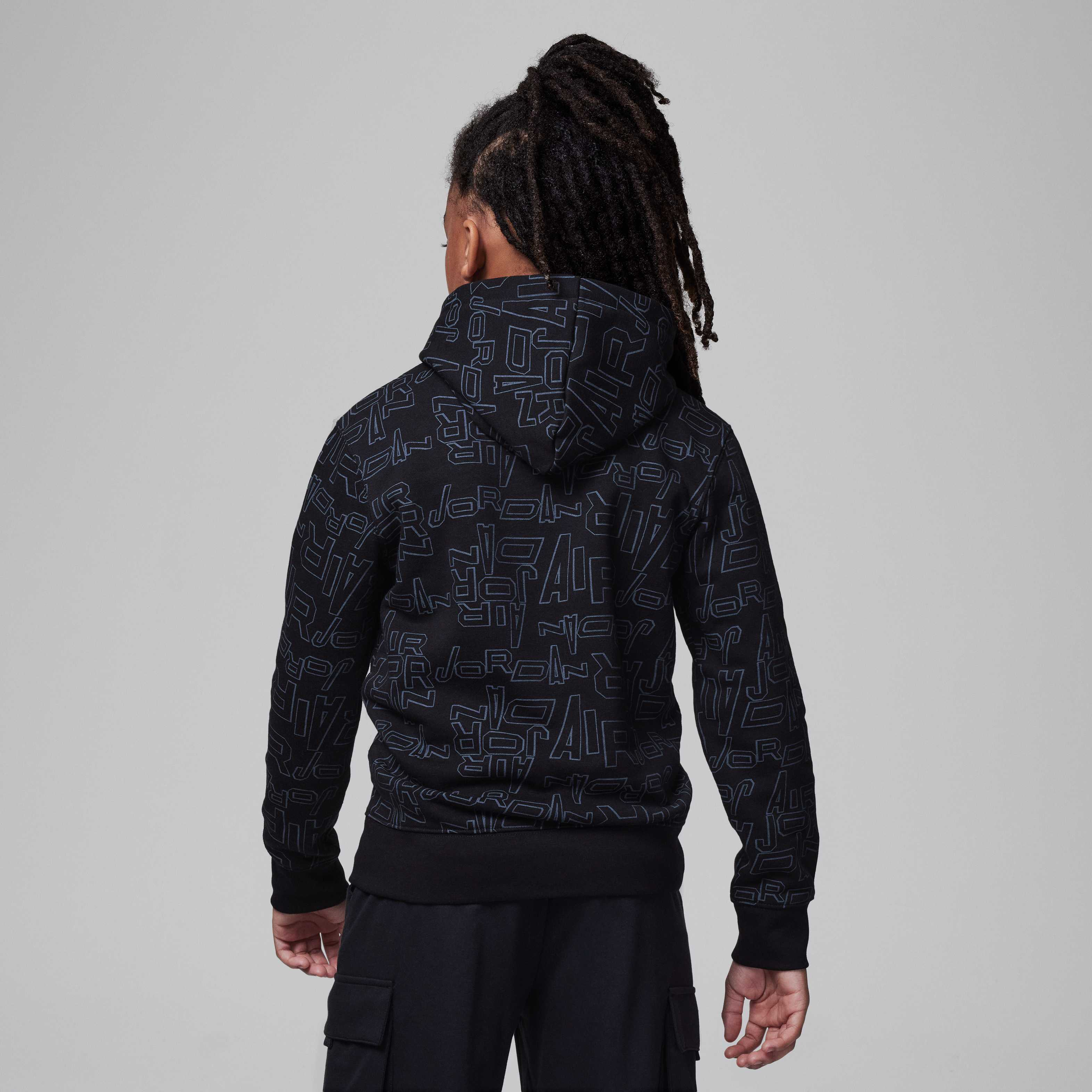 Jordan Take Flight Black and Gold Printed Pullover image number 1