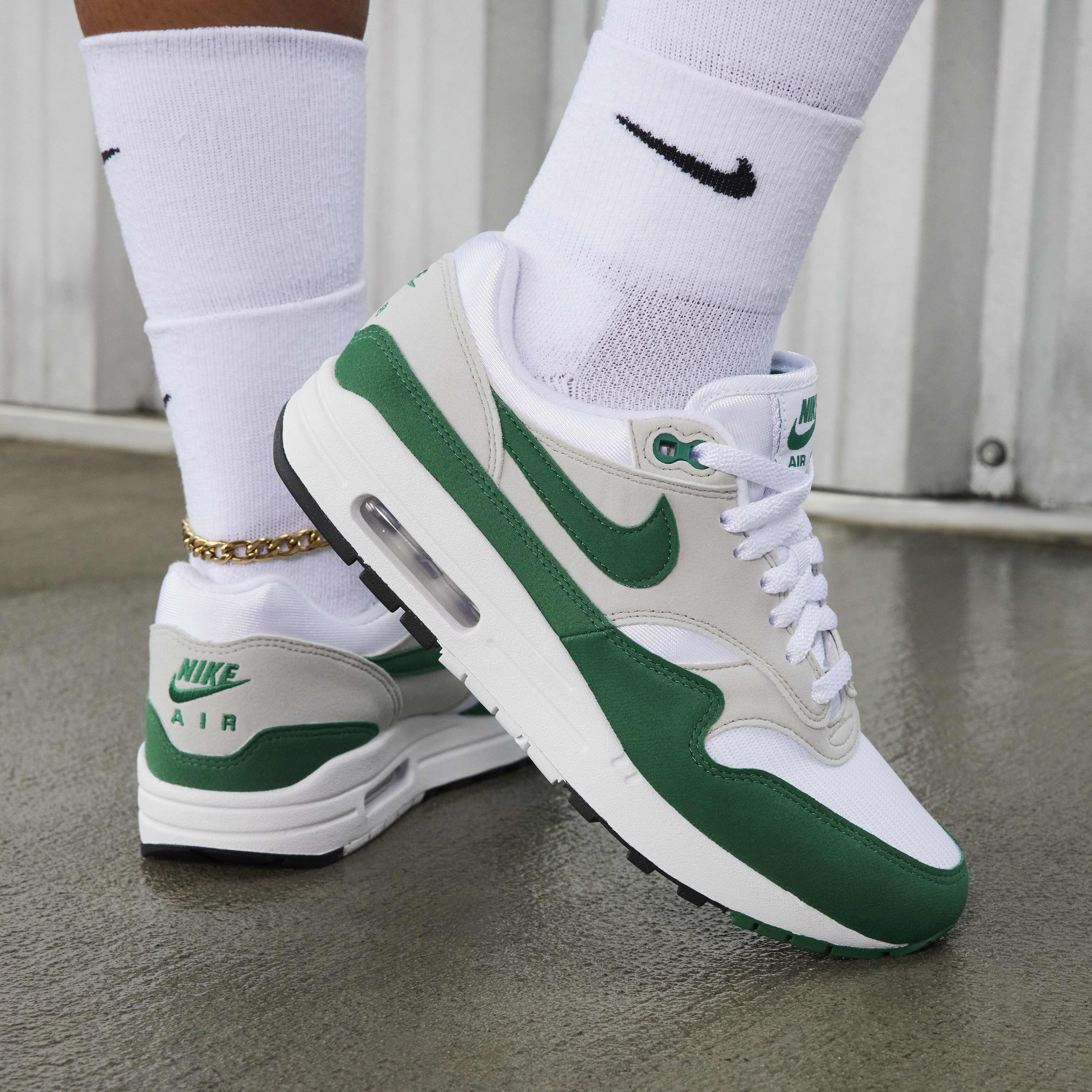 Buy Nike Air Max 1 Women's shoes - Neutral Grey/White/Black/Malachite | Nike  UAE Official