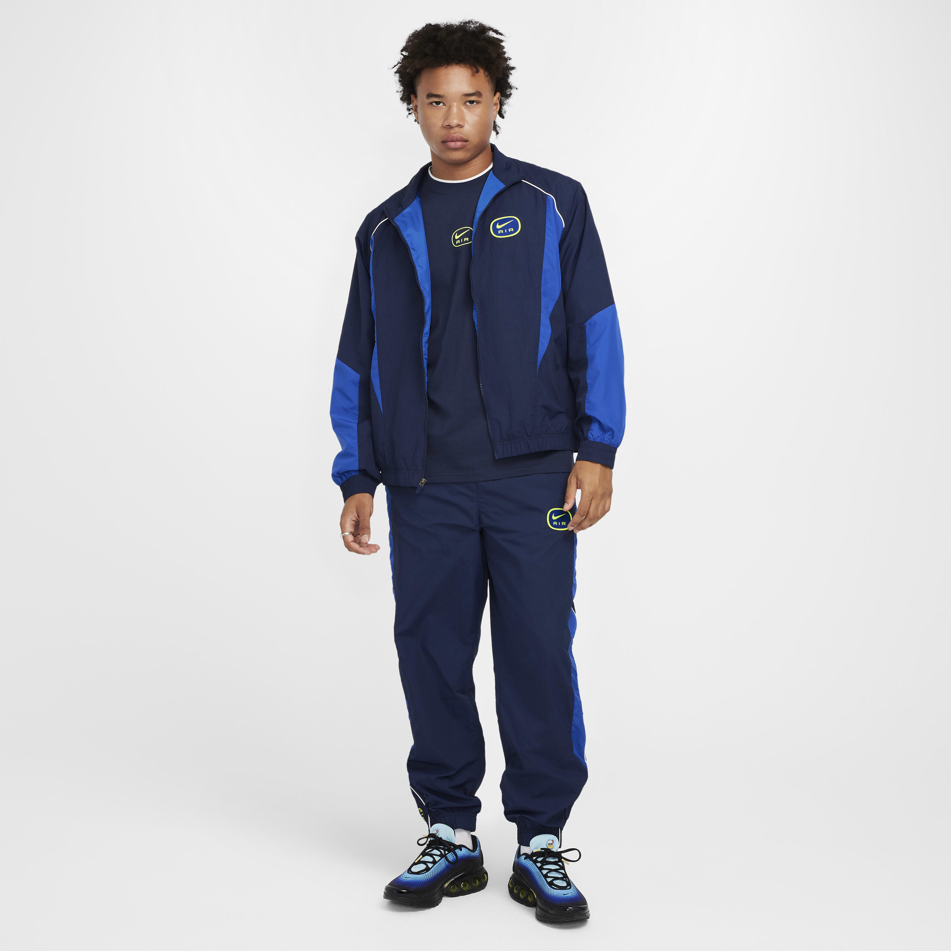 Navy nike air tracksuit hot sale