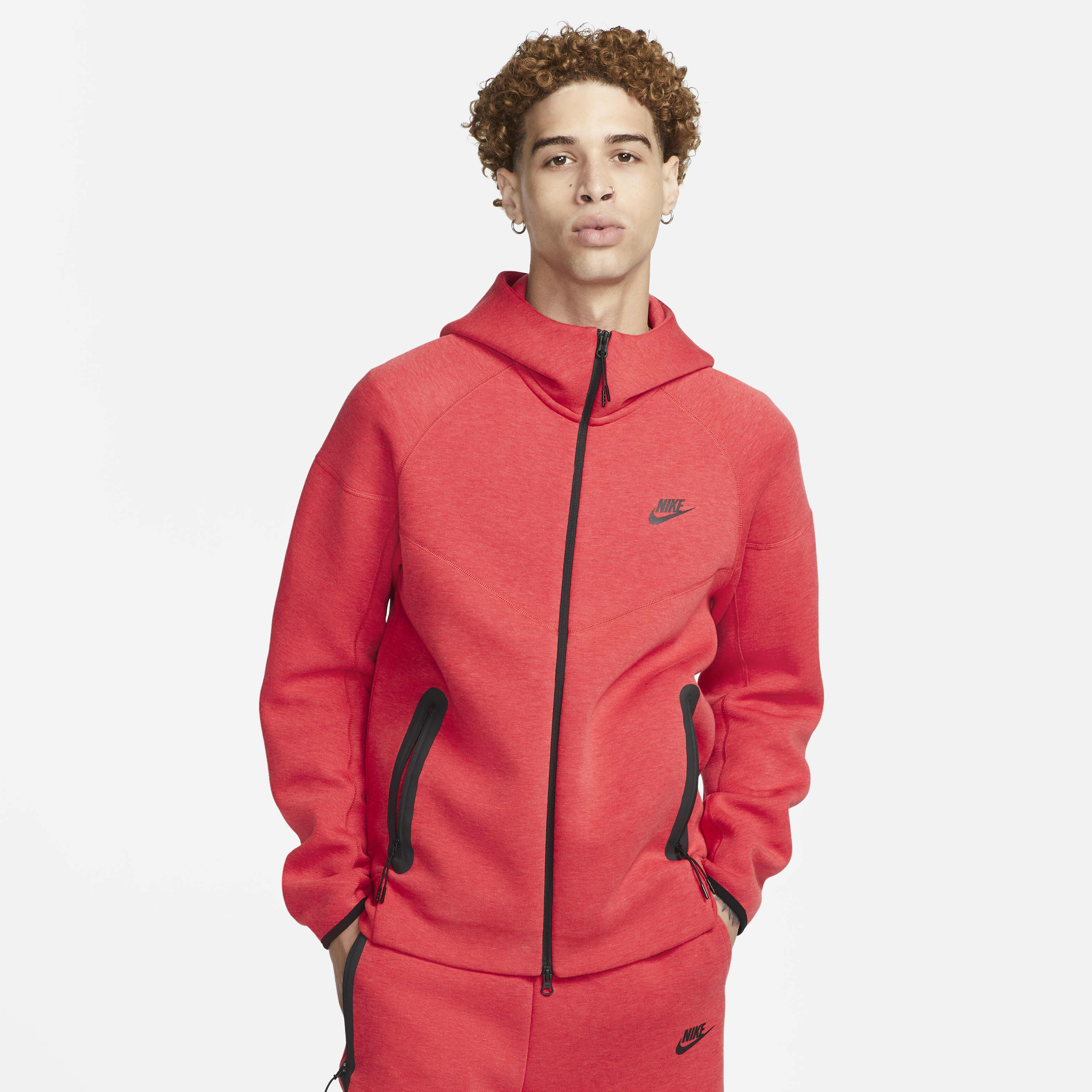 Nike tech fleece zip through hoodie online