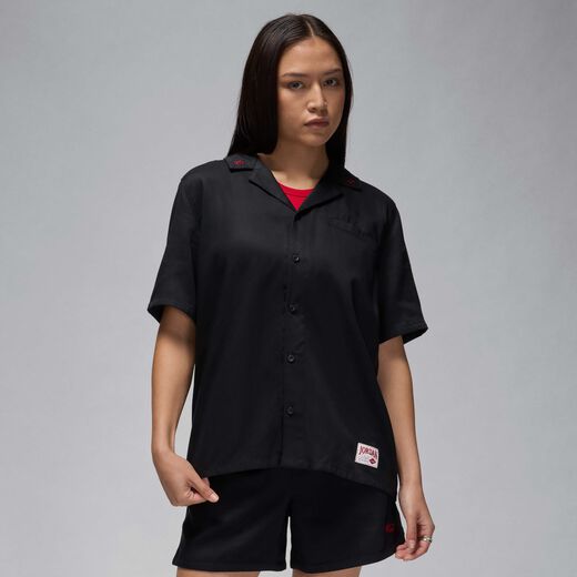 Women's Short Sleeves Shirts Sale-JRDN, Jordan, Women's Woven Solid Top