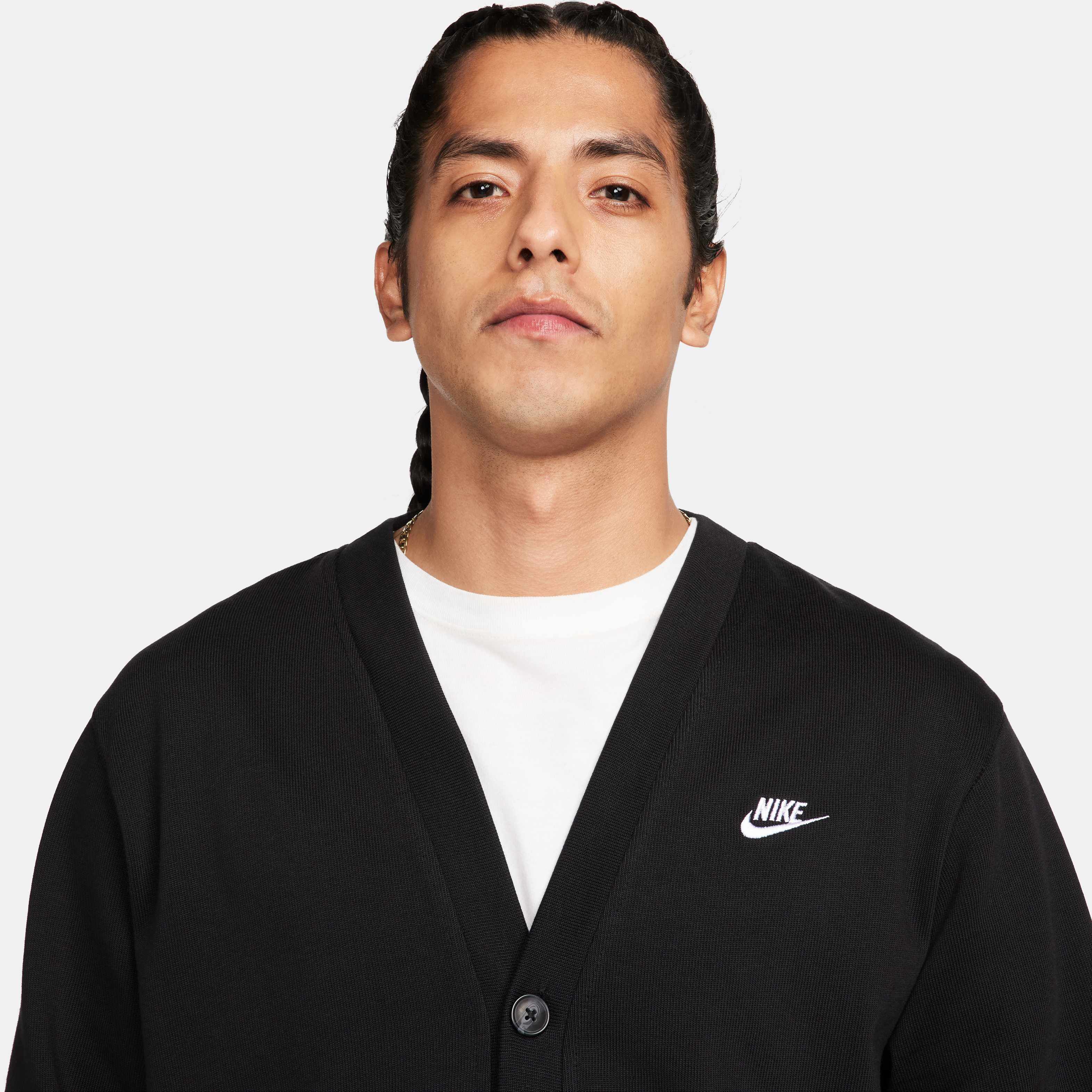 カーディガン Nike Club Knit Fairway Cardigan Black - Asia Nike Club Fairway Cardigan Black | Mainline Menswear United