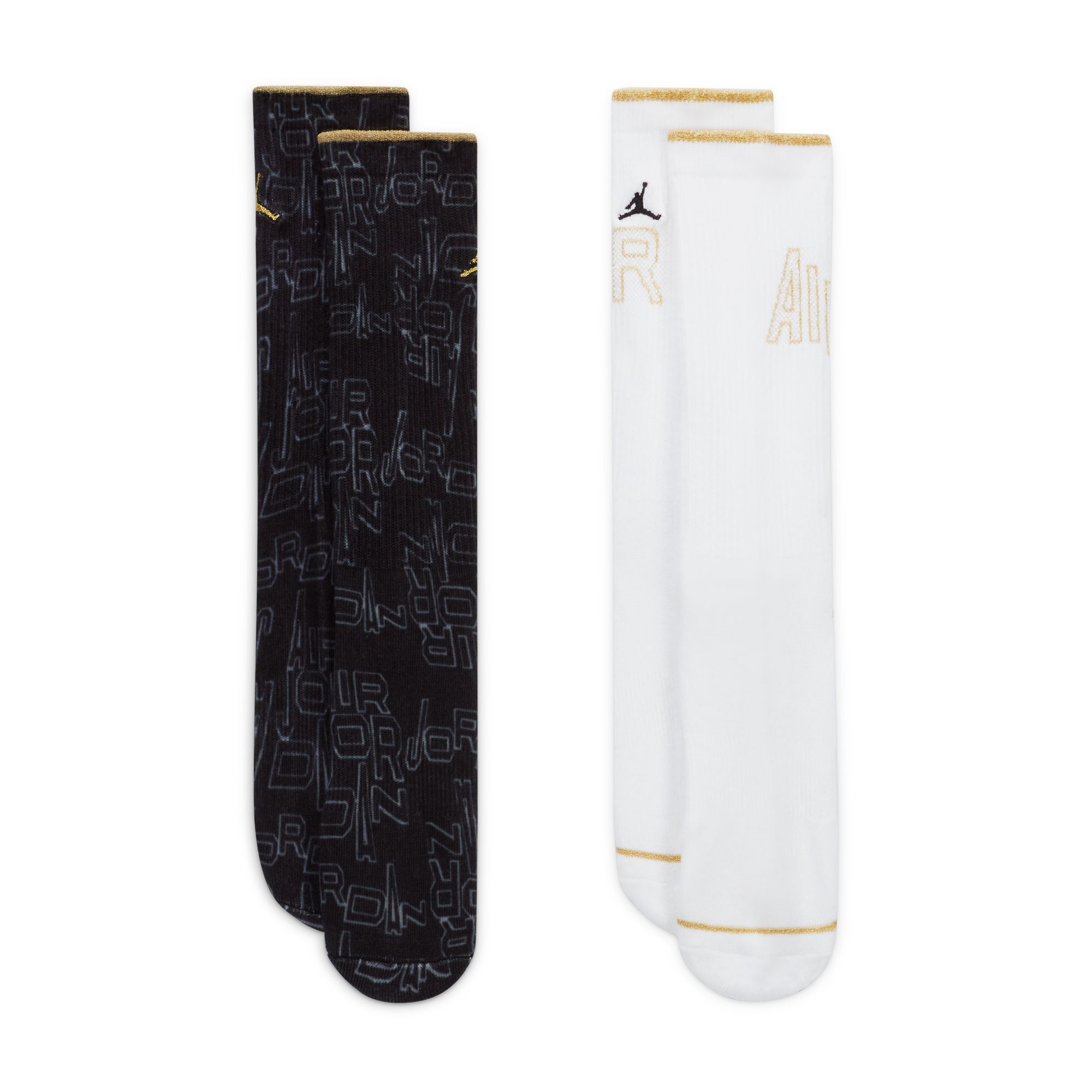 Black and sale gold jordan socks