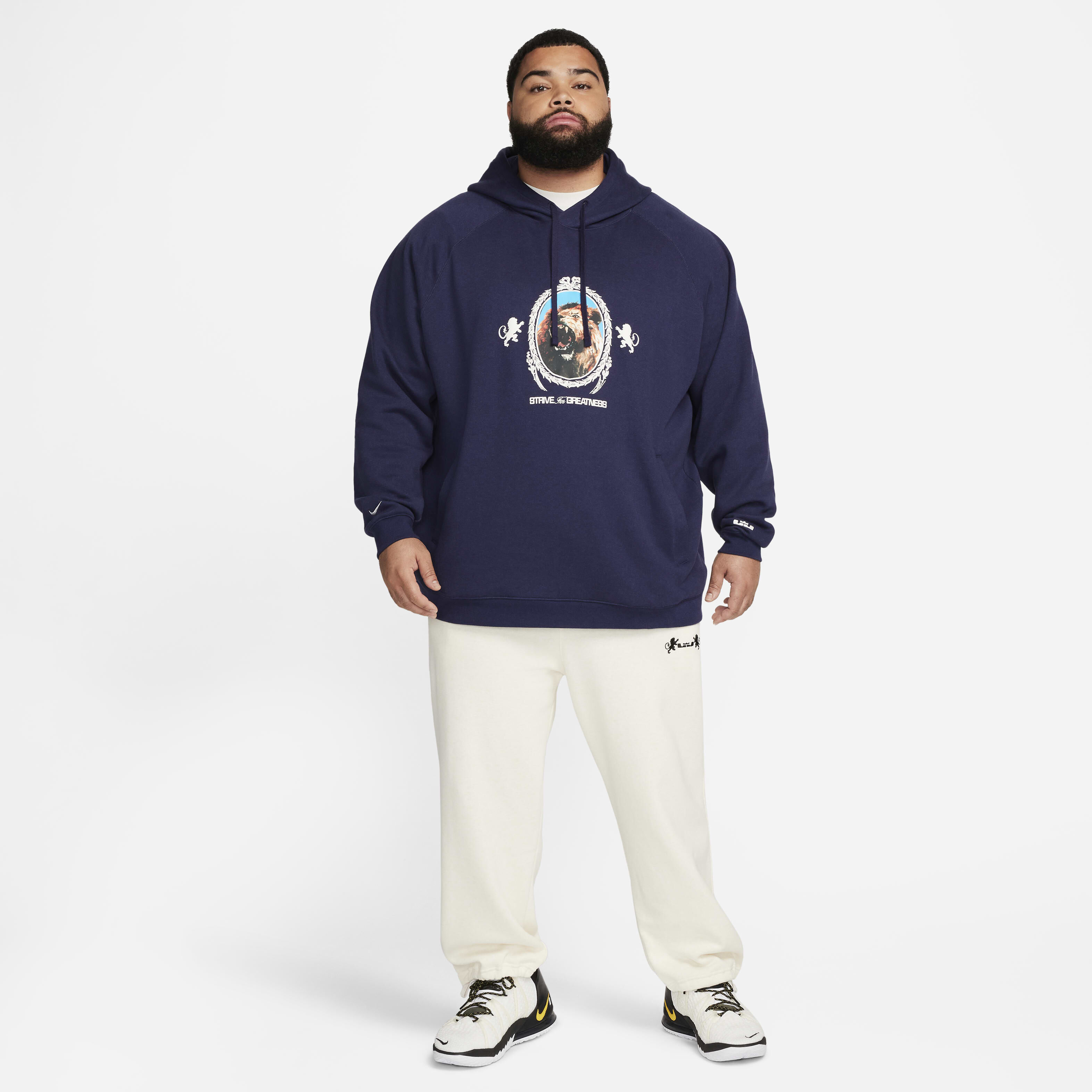 Buy LeBron Men s Pullover Fleece Hoodie Purple Ink Heather Phantom Nike UAE Official