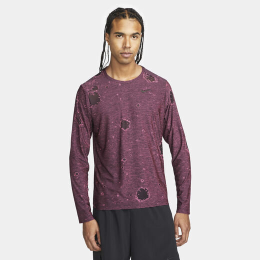 Shorts & Tees-Nike, Nike Dri-FIT, Men's Long-sleeve All-over Print Fitness Top