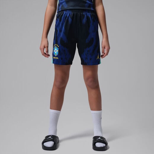 New In-JRDN, Brazil 2026 Stadium Away, Older Kids' Jordan Dri-FIT Football Replica Shorts