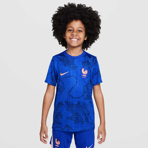 France-Nike, FFF Academy Pro, Older Kids' Nike Dri-FIT Football Pre-Match Short-Sleeve Top