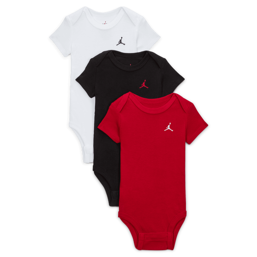 Jordan Bodysuits-JRDN, Jordan Everyday Essentials, Baby (0-9M) Bodysuits (3-Pack)