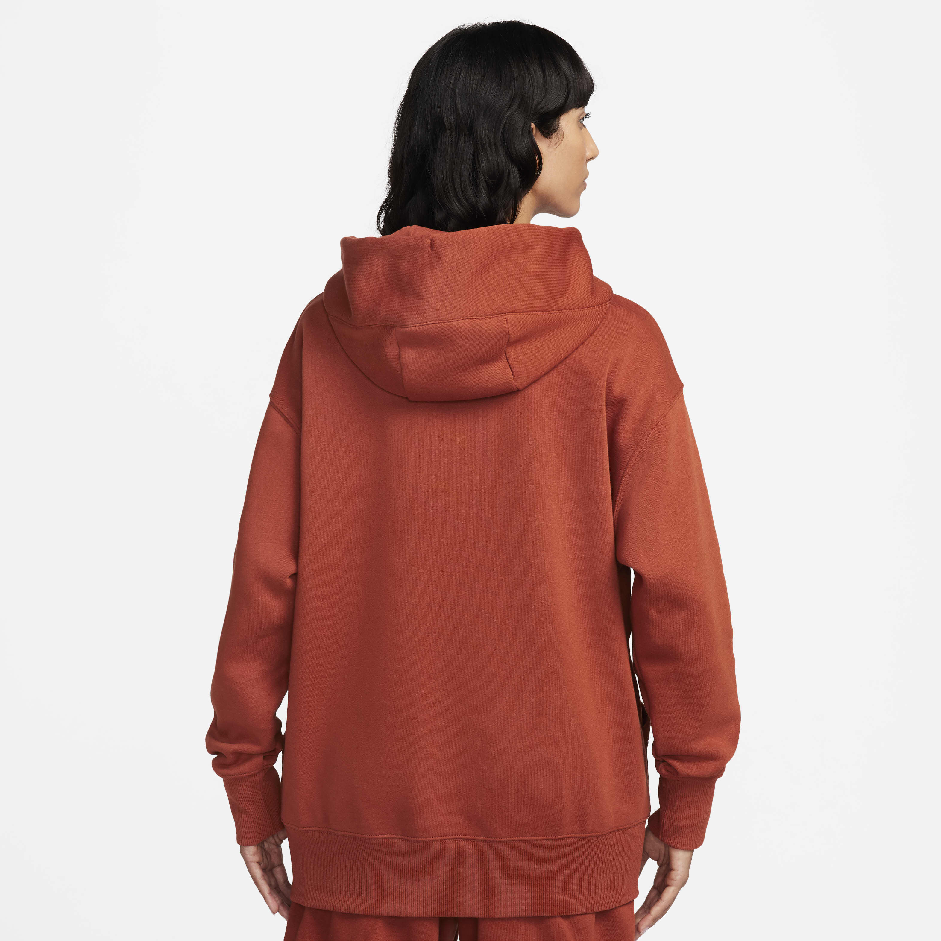 Nike orange longline hoodie discount