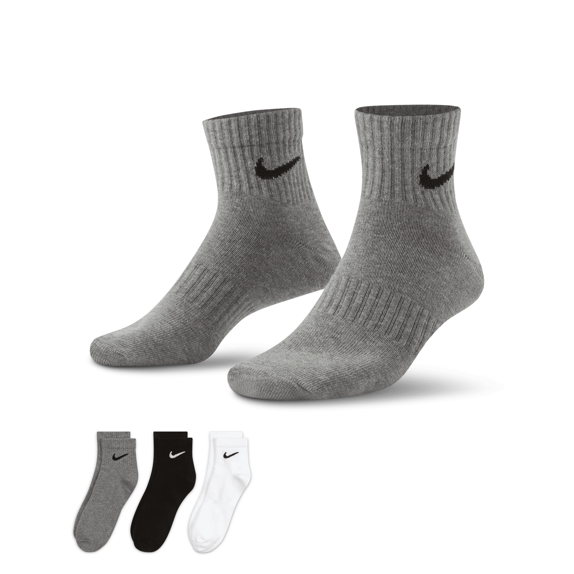 Nike crew on sale socks grey