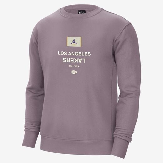 Jordan Sweatshirts-JRDN, Los Angeles Lakers Courtside, Men's Jordan NBA Fleece Crew-Neck Sweatshirt