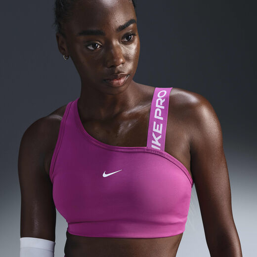 Nike Pro Set-Nike, Nike Pro Swoosh Asymmetrical, Women's Medium-Support Padded Sports Bra