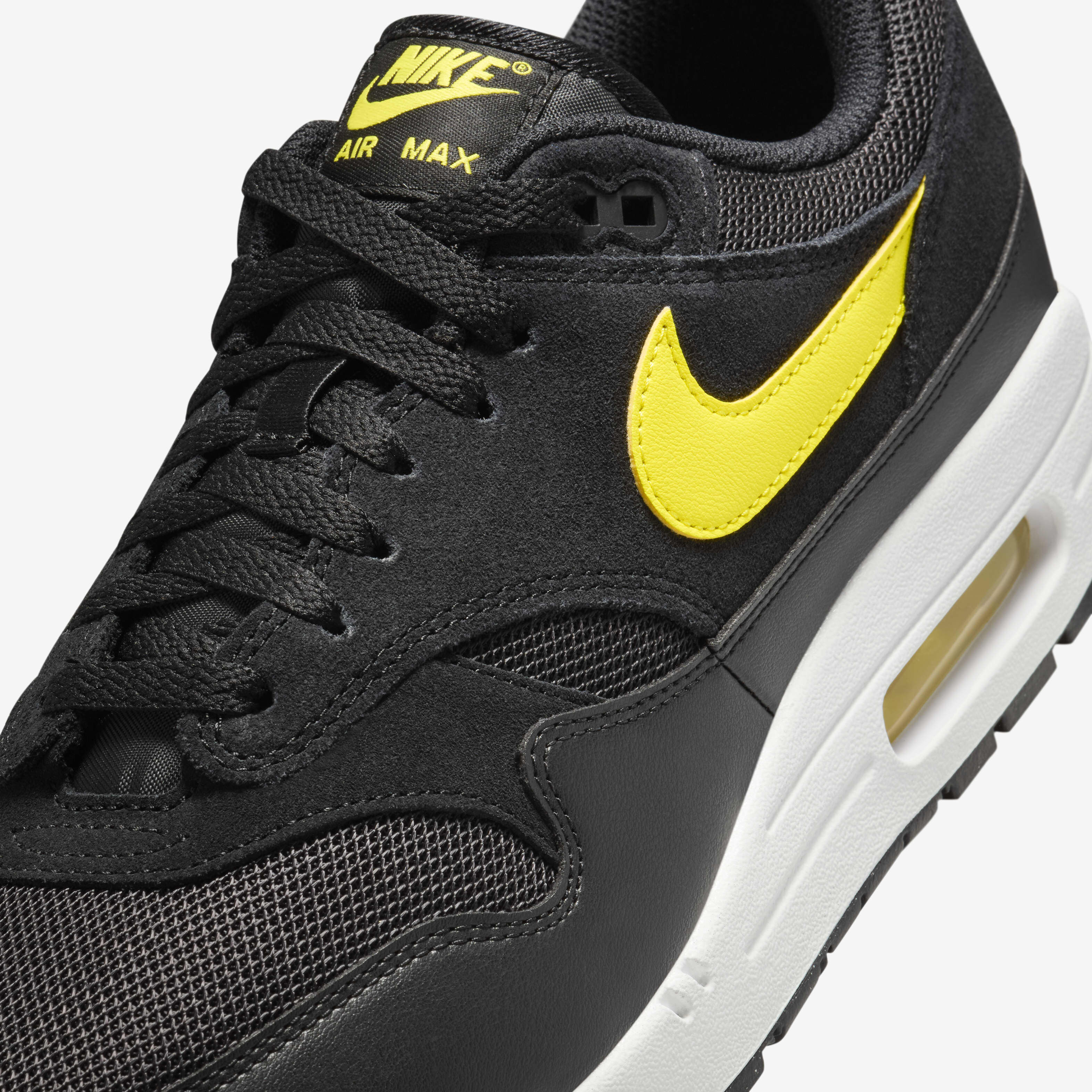 Buy Nike Air Max 1 Essential Men s Shoes Black Summit White Opti Yellow Nike UAE Official