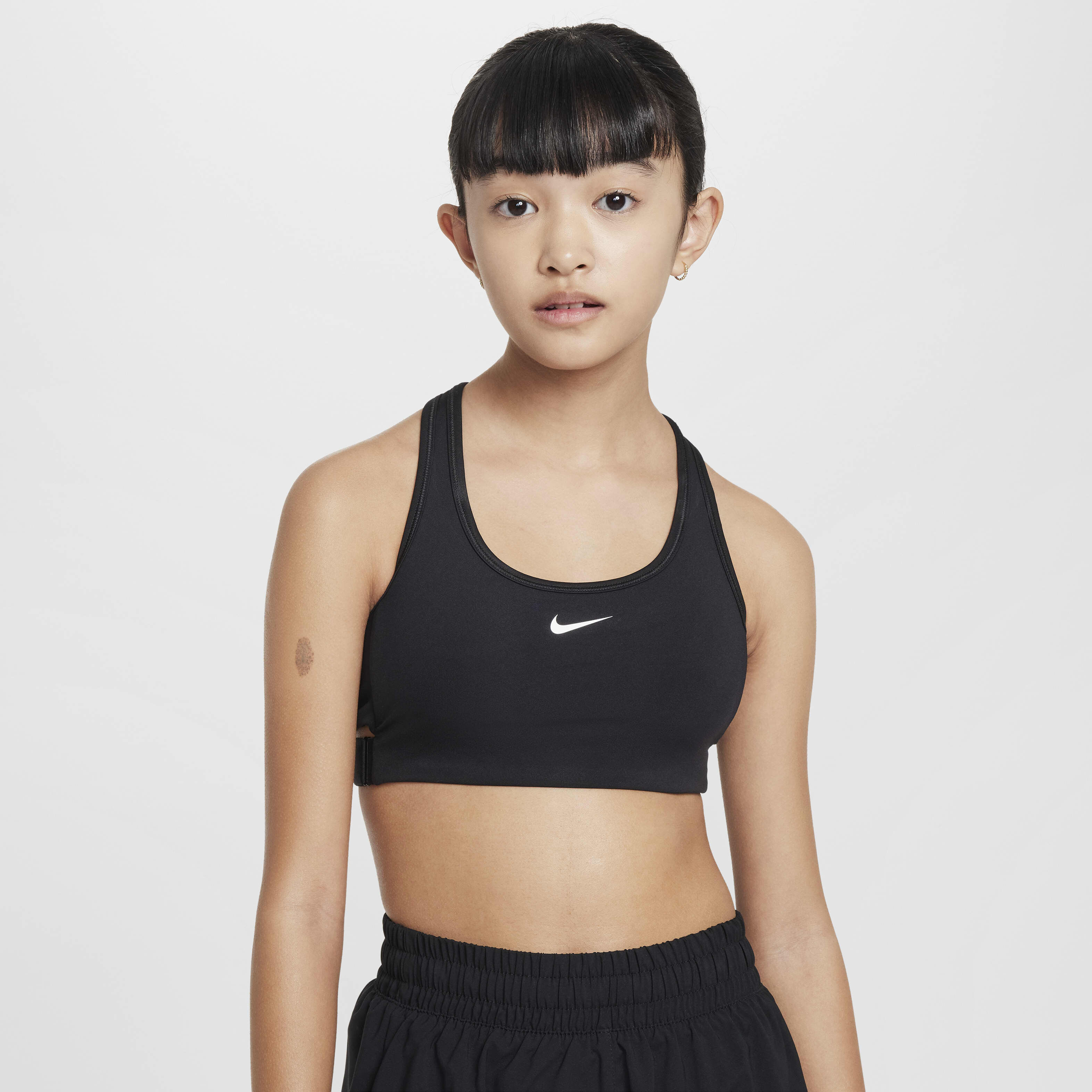 Youth black sports bra top