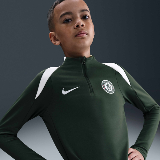 Kids' Long Sleeves Shirts Sale-Nike, Chelsea F.C. Strike, Older Kids' Nike Dri-FIT Football Drill Top