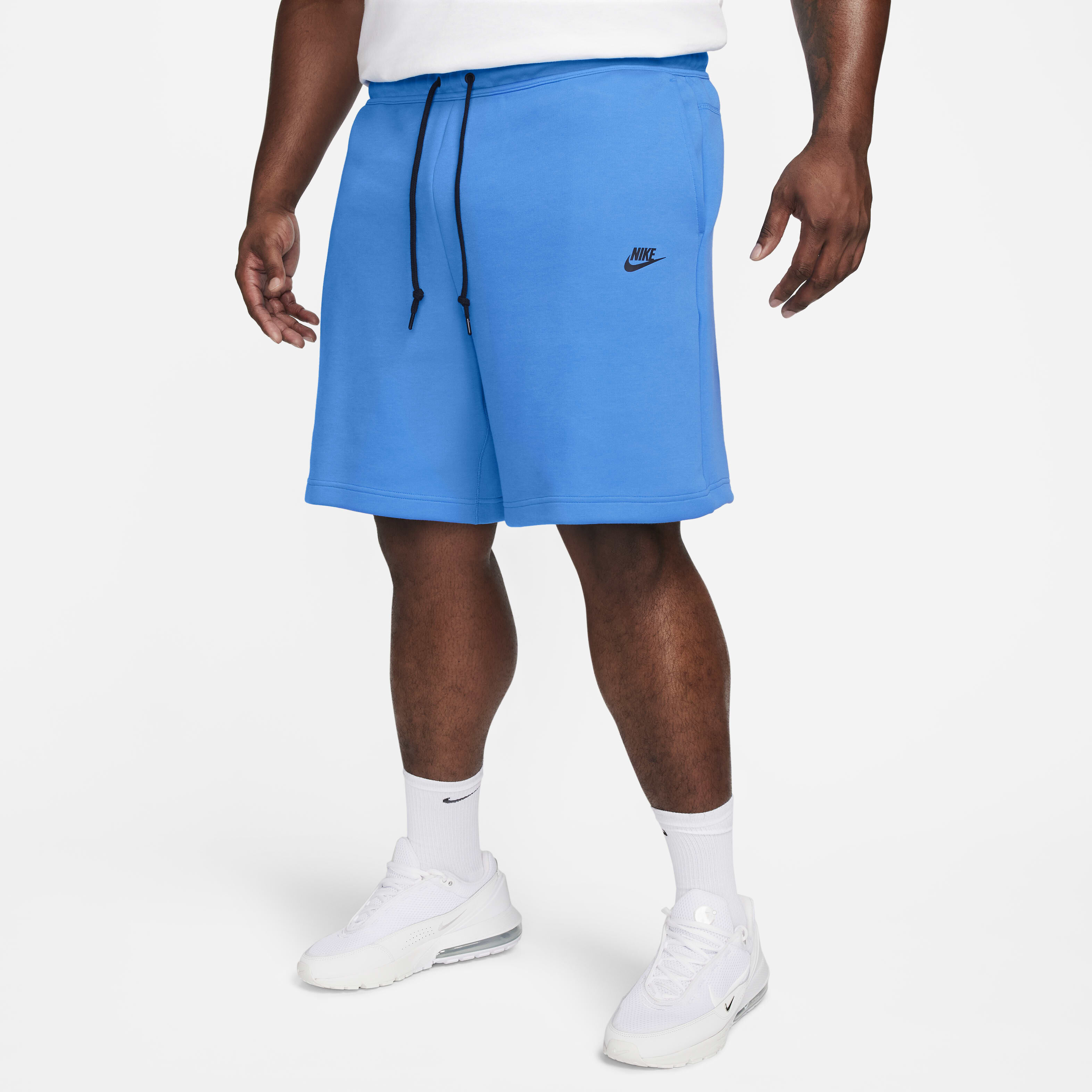 nike tech fleece shorts light blue