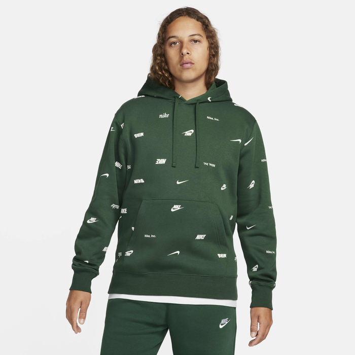Buy Nike Club Fleece Men's All-Over Print Pullover Hoodie Fir