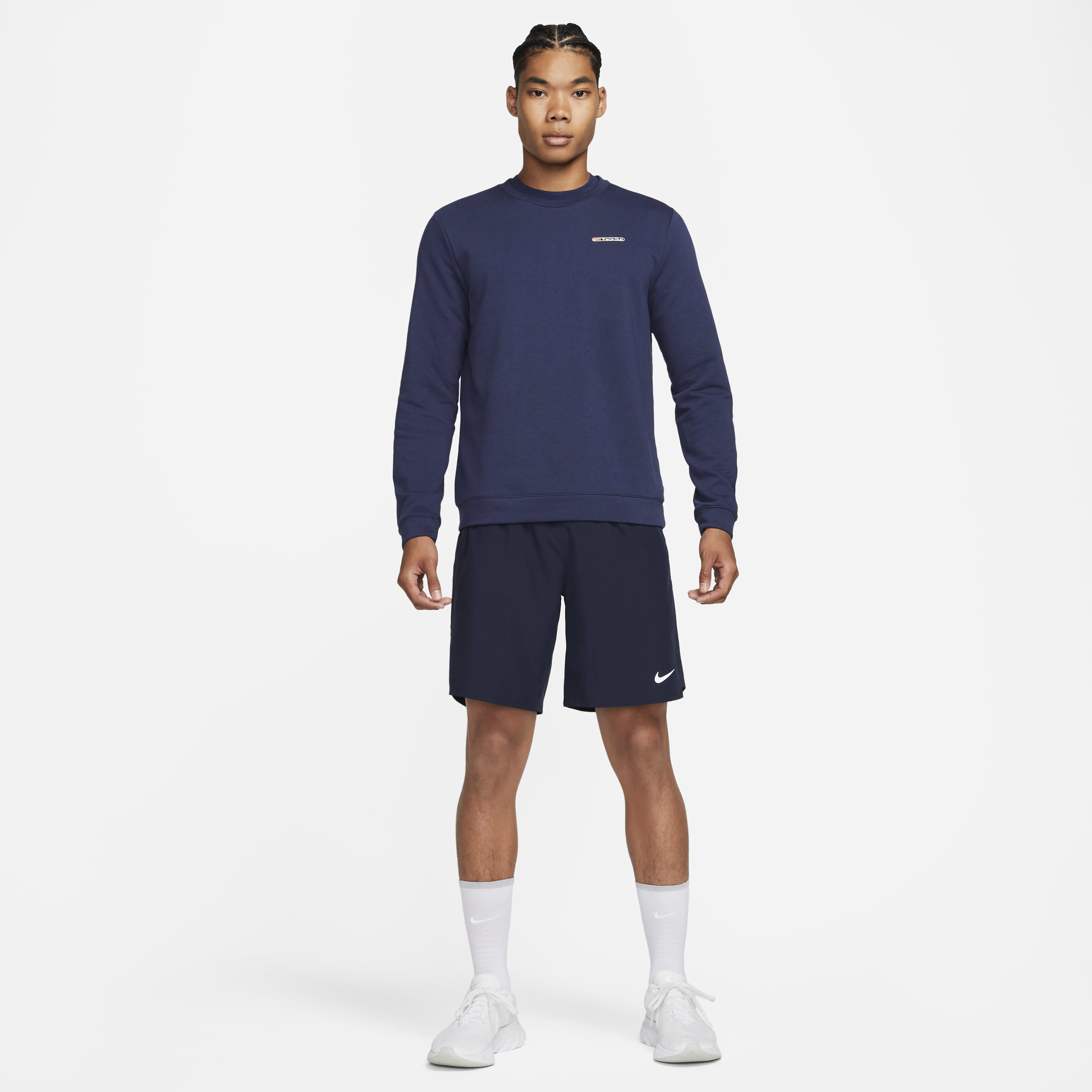 ★★Nike★★ Track Club Dry Fit Fleece Running Crewneck Swea Nike Track Club Men's Dri-FIT Running Fleece Crew-Neck