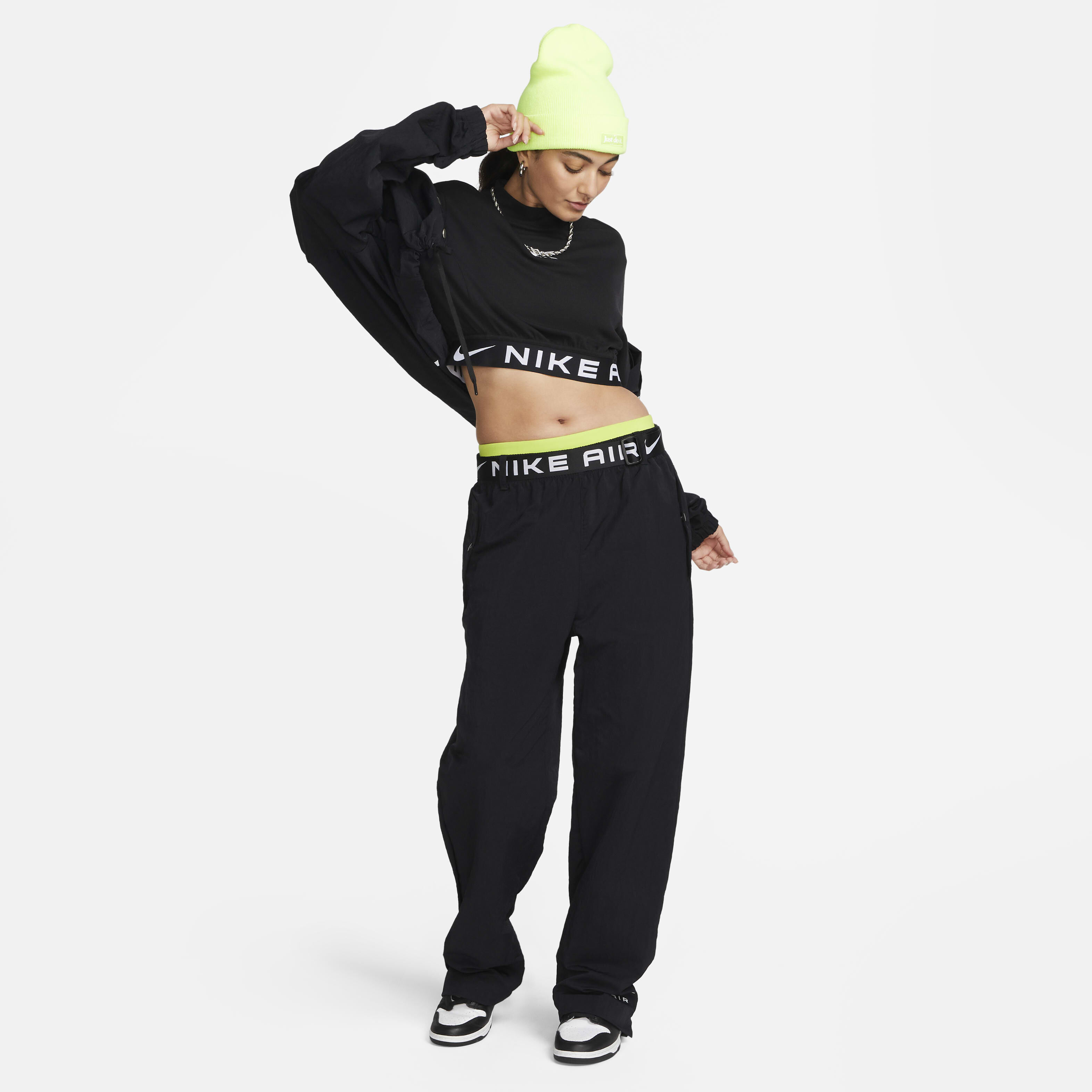 High waisted nike track pants clearance