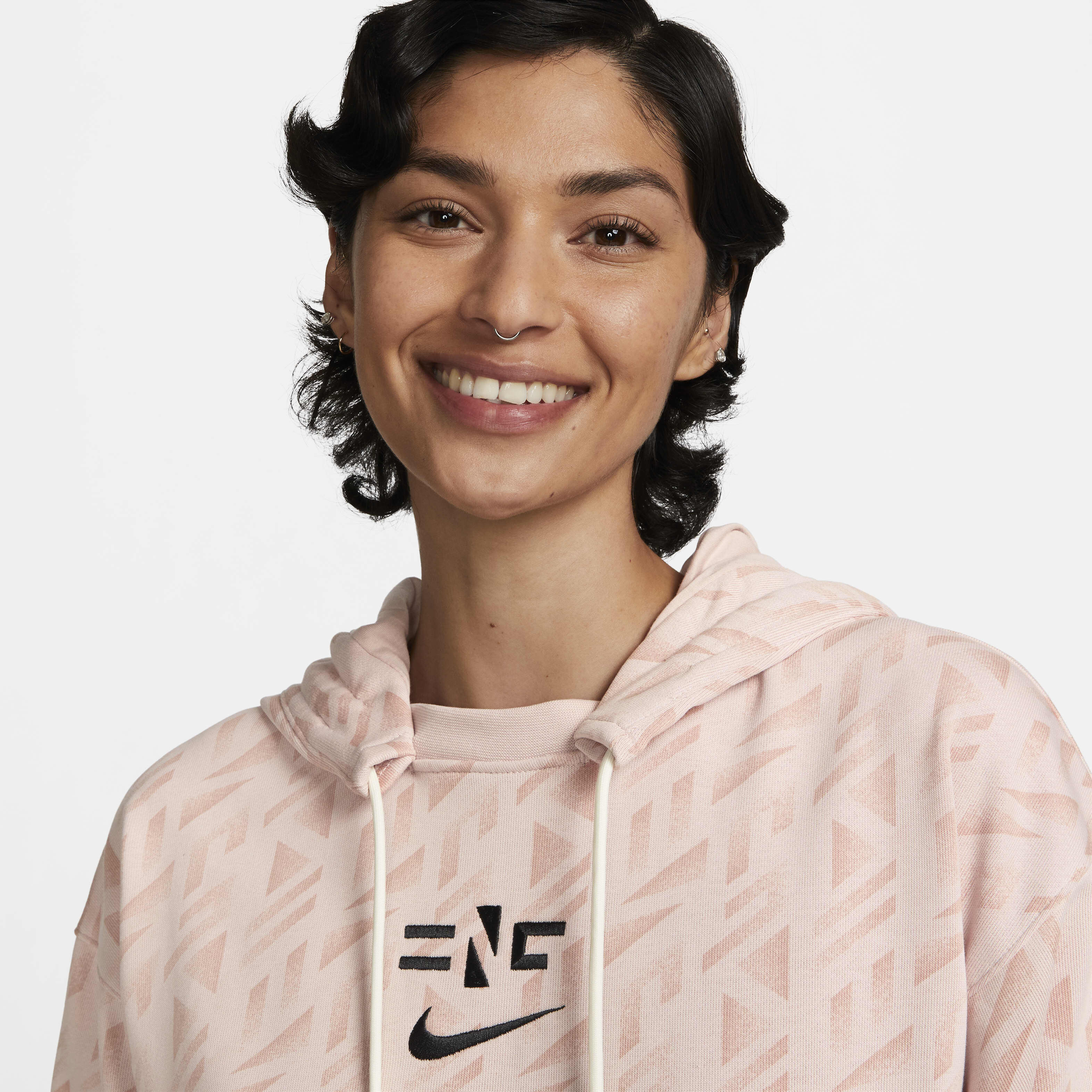Buy England Standard Issue Women s Nike Dri FIT Pullover Hoodie Pink Oxford Black Nike UAE Official