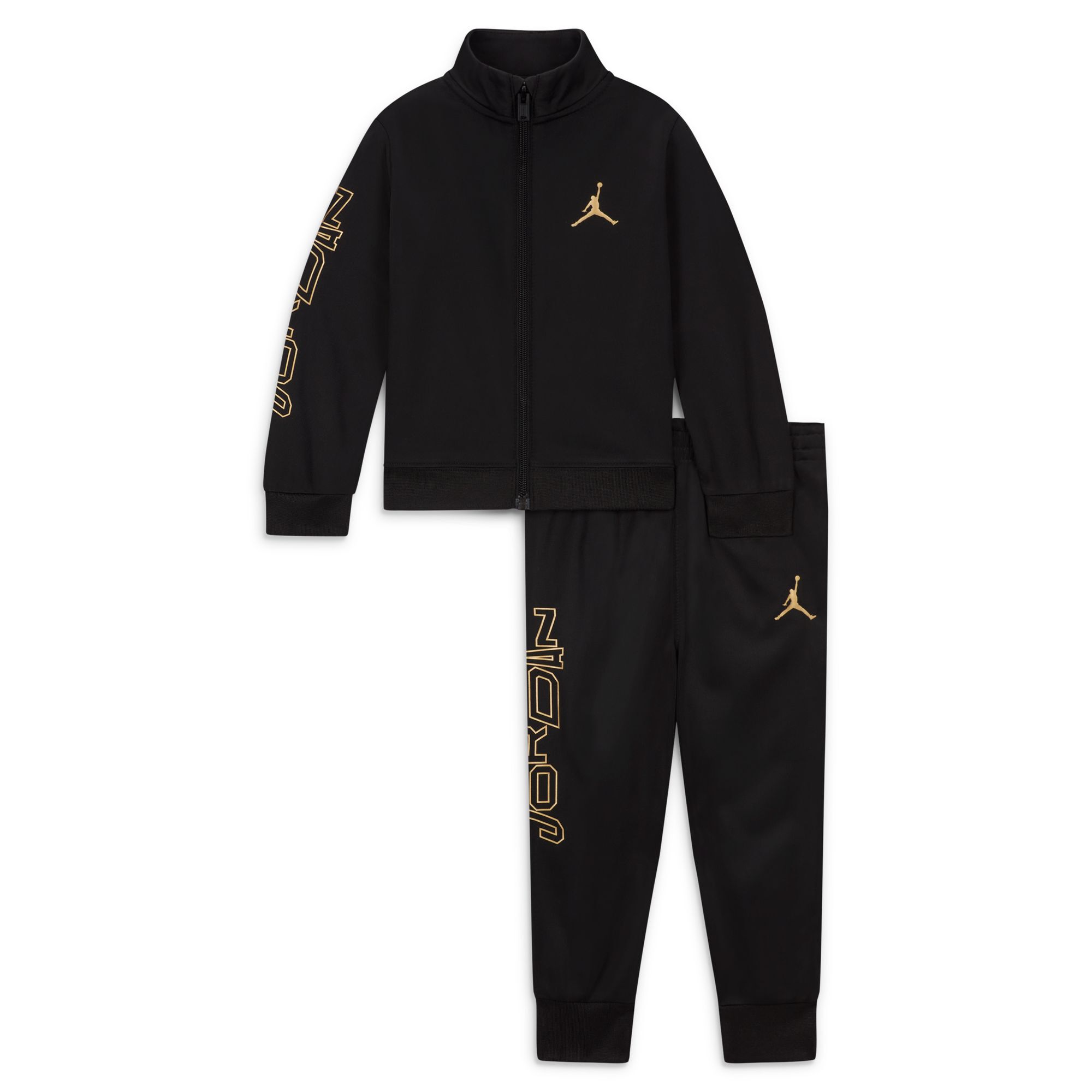 Black and gold jordan tracksuit best sale