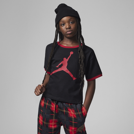 T-Shirts & Tops-JRDN, Jordan Essentials Ringer Tee, Older Kids' T-Shirt