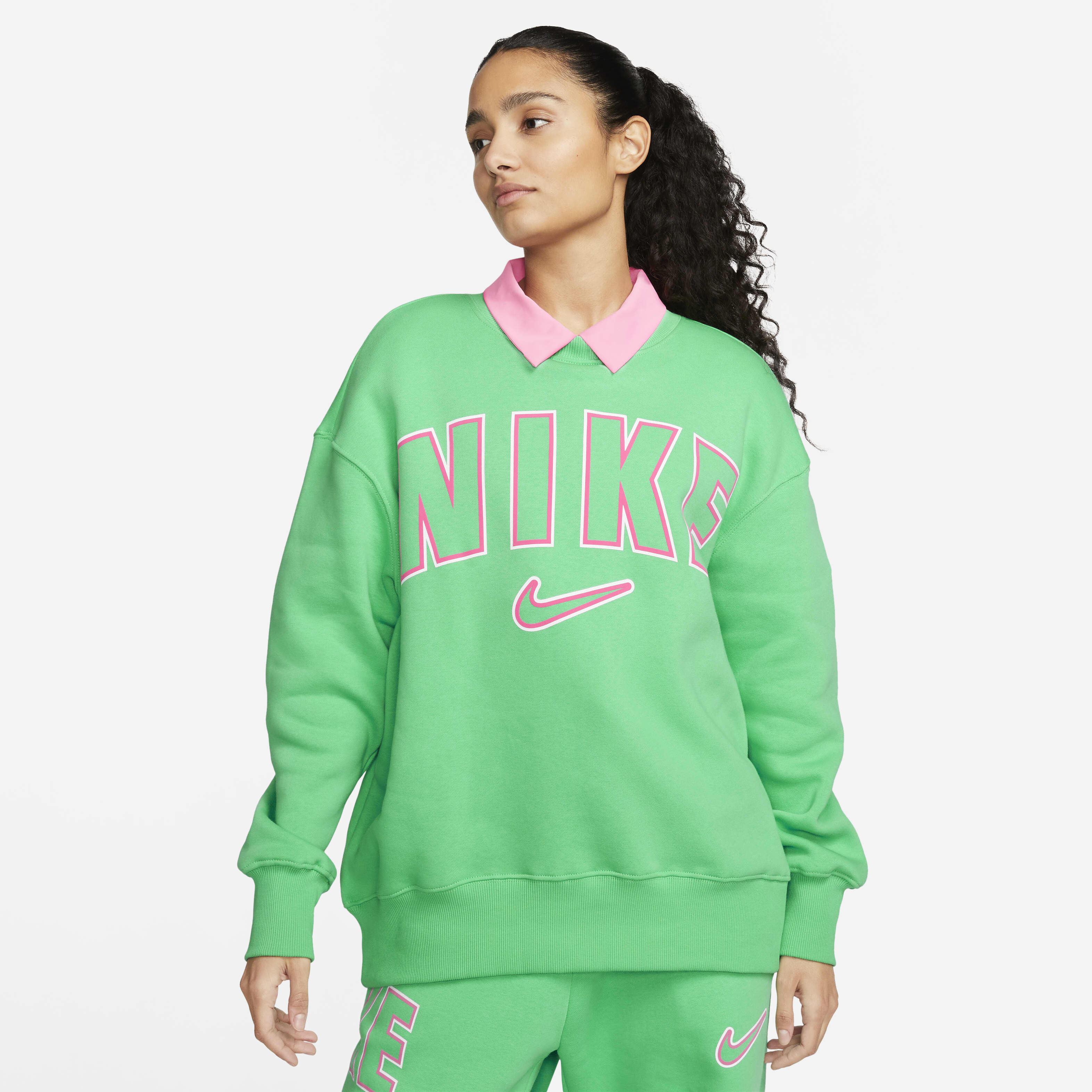 Nike green sweatshirt womens clearance