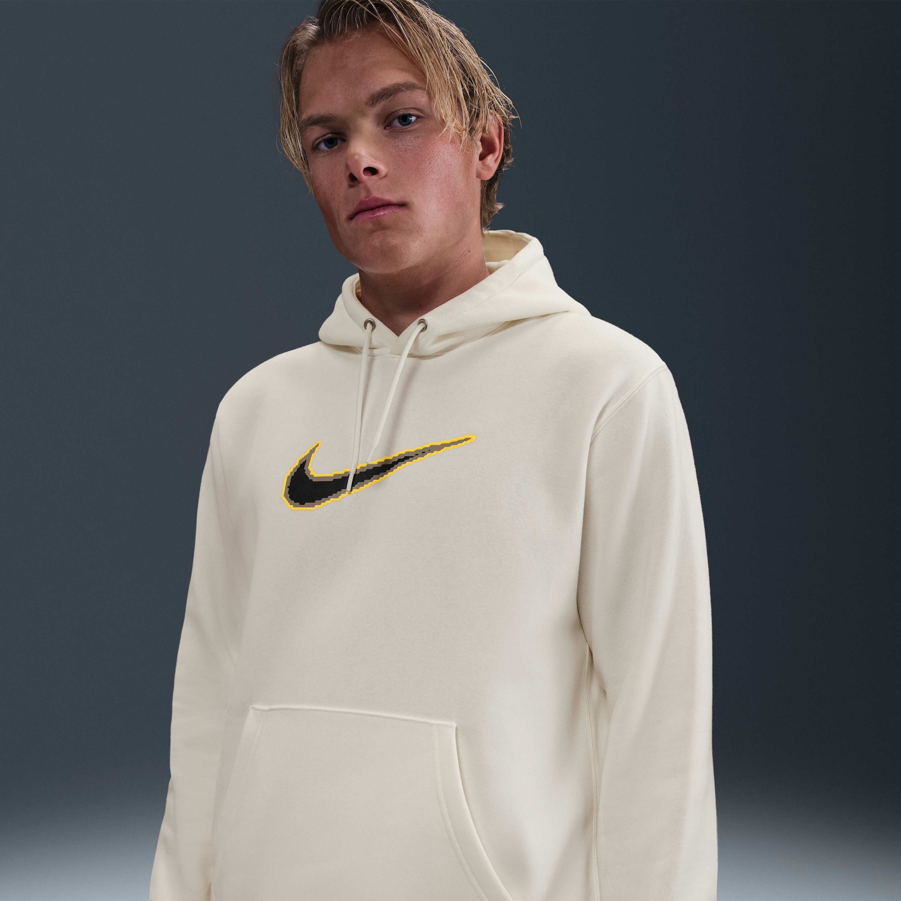 gold white nike hoodie