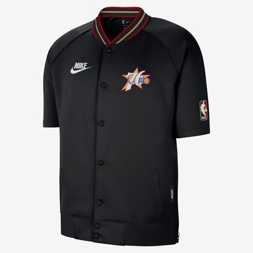 Basketball Jackets & Gilets-Nike, Philadelphia 76ers Hardwood Classics, Men's Nike Dri-FIT NBA Short-Sleeve Jacket
